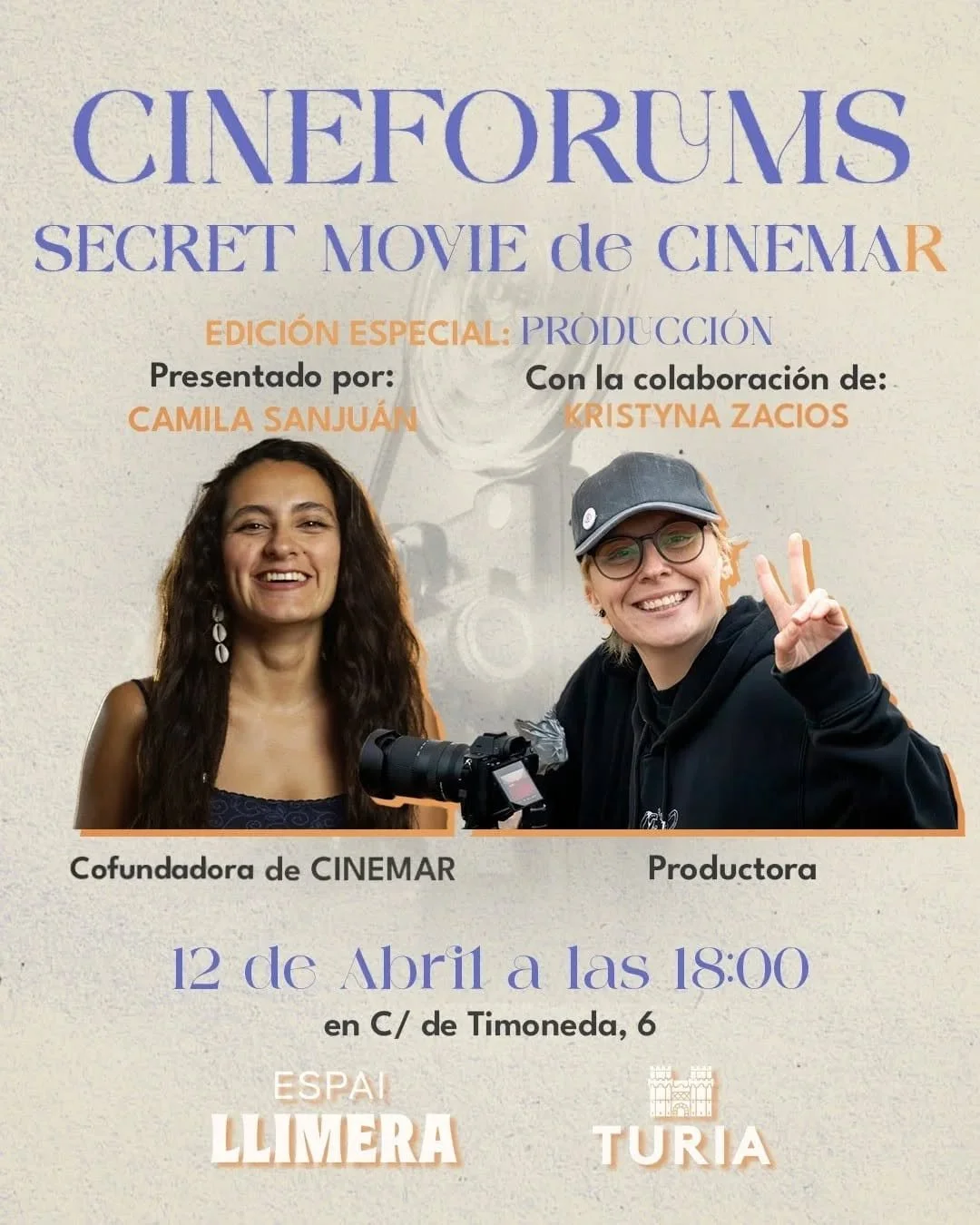 Este domingo tienes una cita con el CINEF&Oacute;RUM SECRET MOVIE de CINEMAR! 🎬🥳

Esta sesi&oacute;n la dedicaremos a hablar de un departamento tan fundamental como invisibilizado, el de producci&oacute;n. Proyectaremos un corto y una peli sorpresa