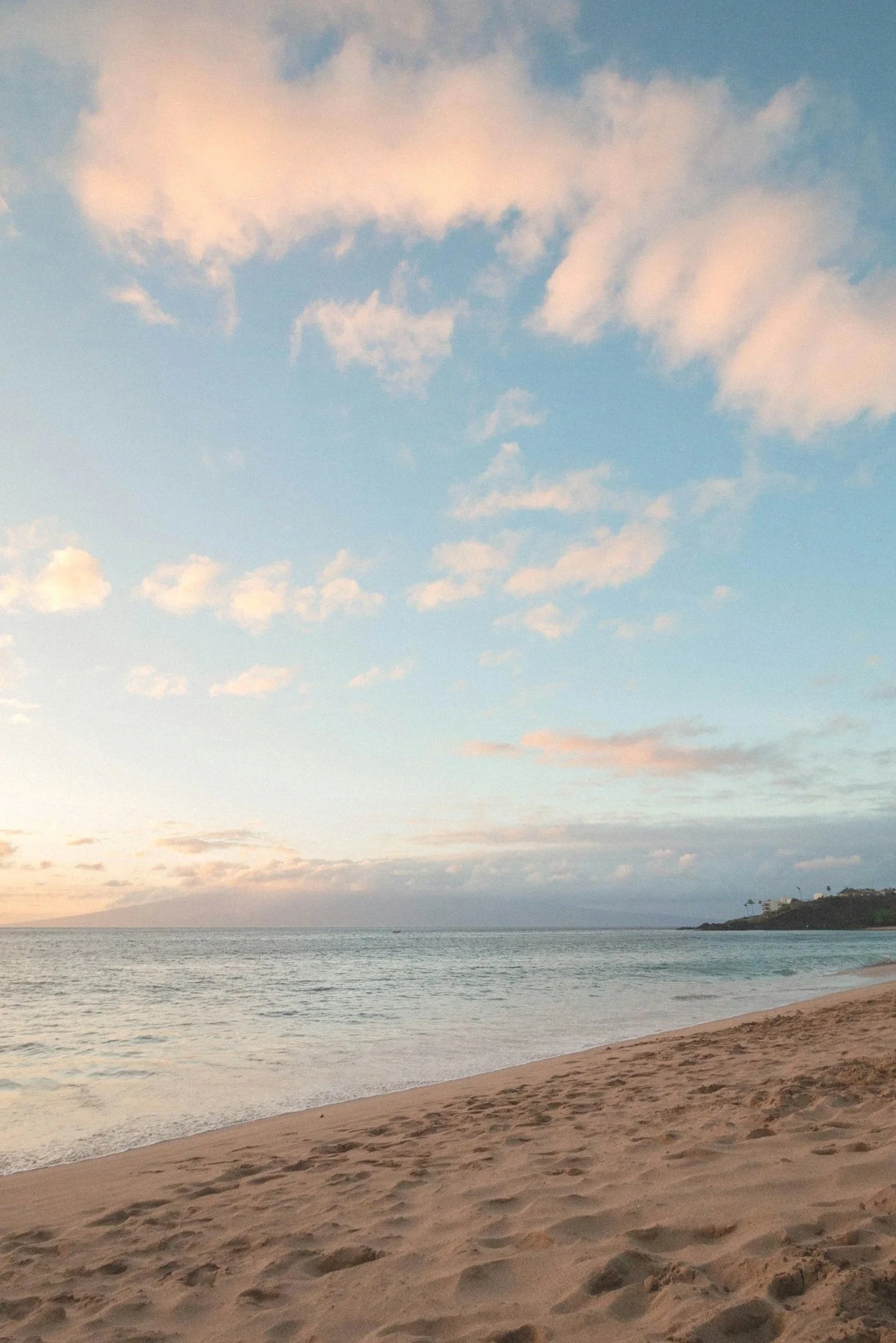 view of Lanai in Maui from Ka'anapali Beach