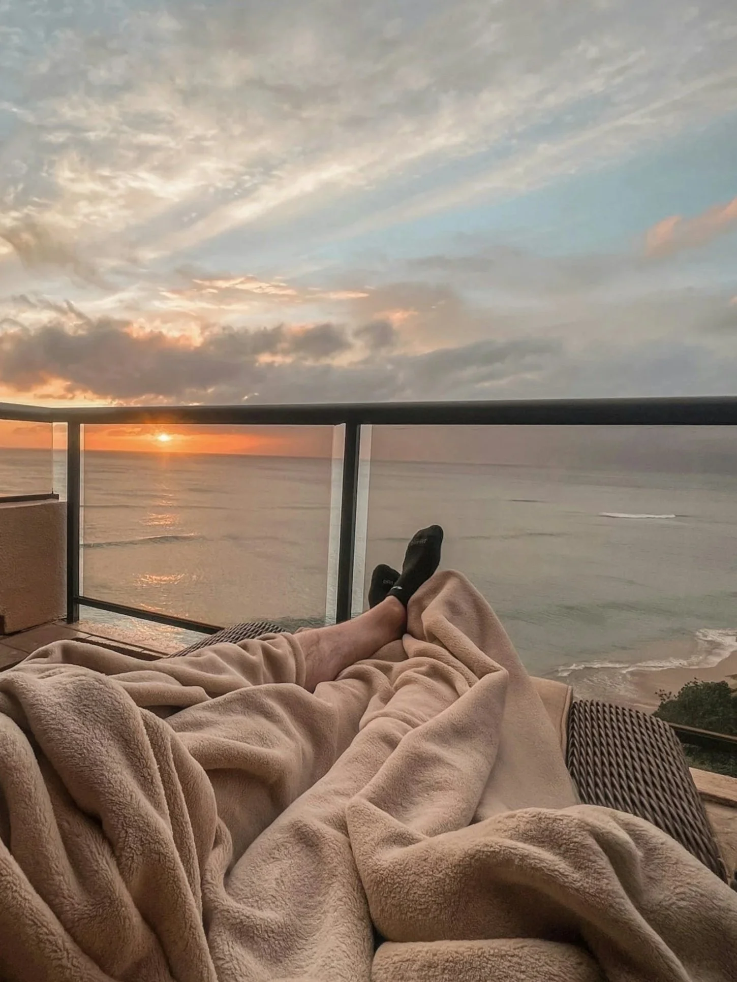 oceanfront view from a Maui resort at sunset