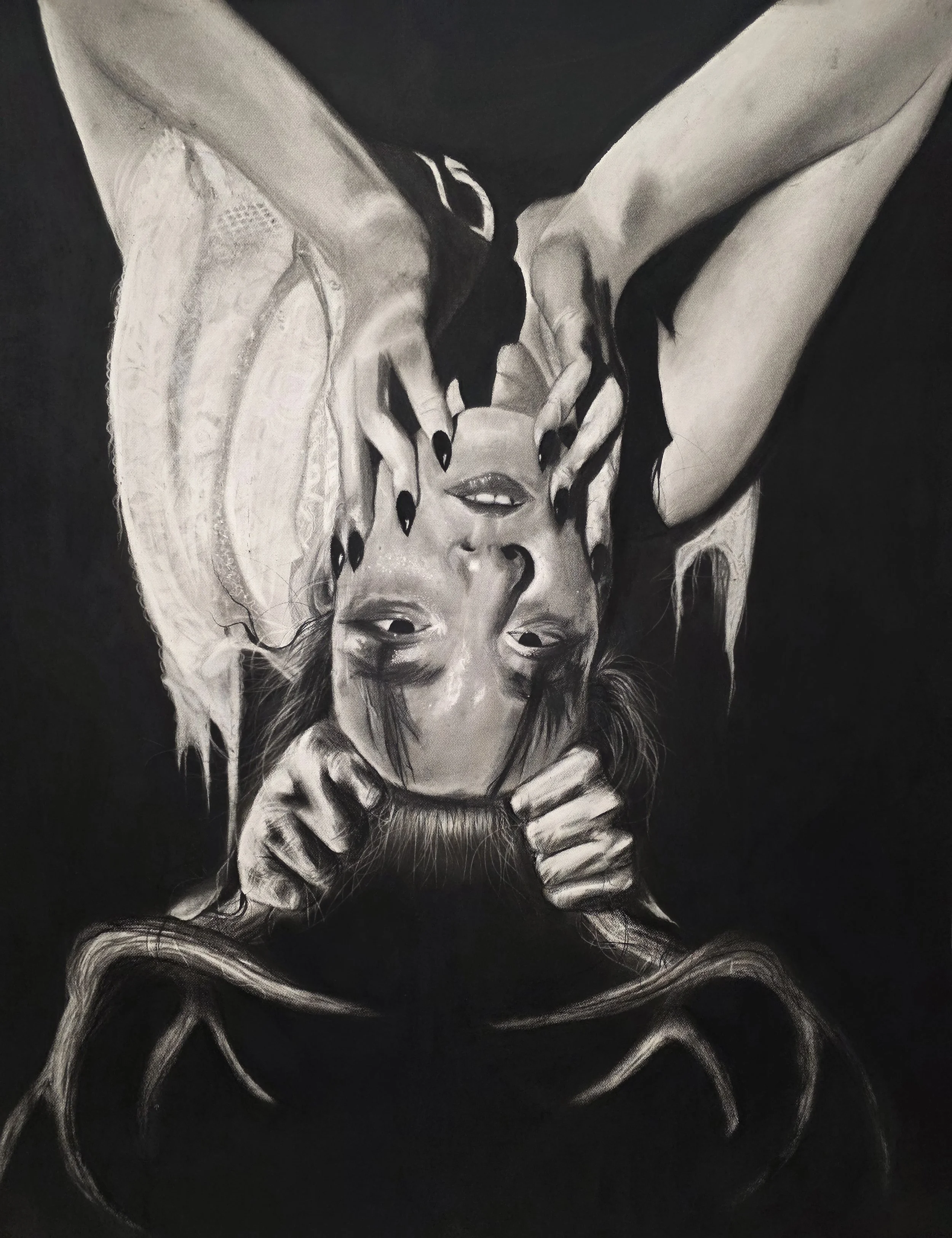 The Kill, 42” x 53”, Charcoal on Strathmore Watercolor Paper