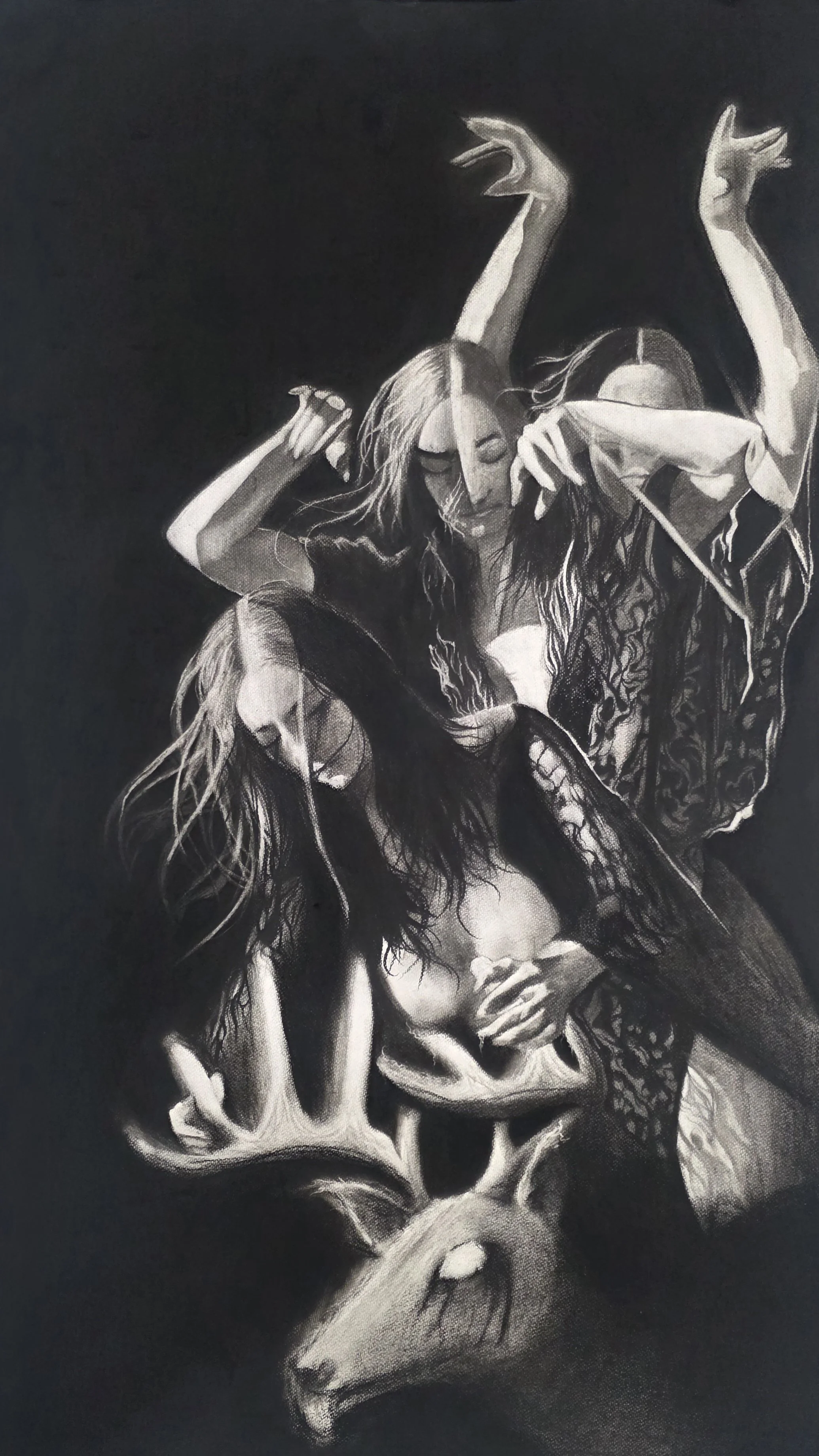 Did he mean to?, 24in x 42in, Charcoal on Arches Watercolor Paper