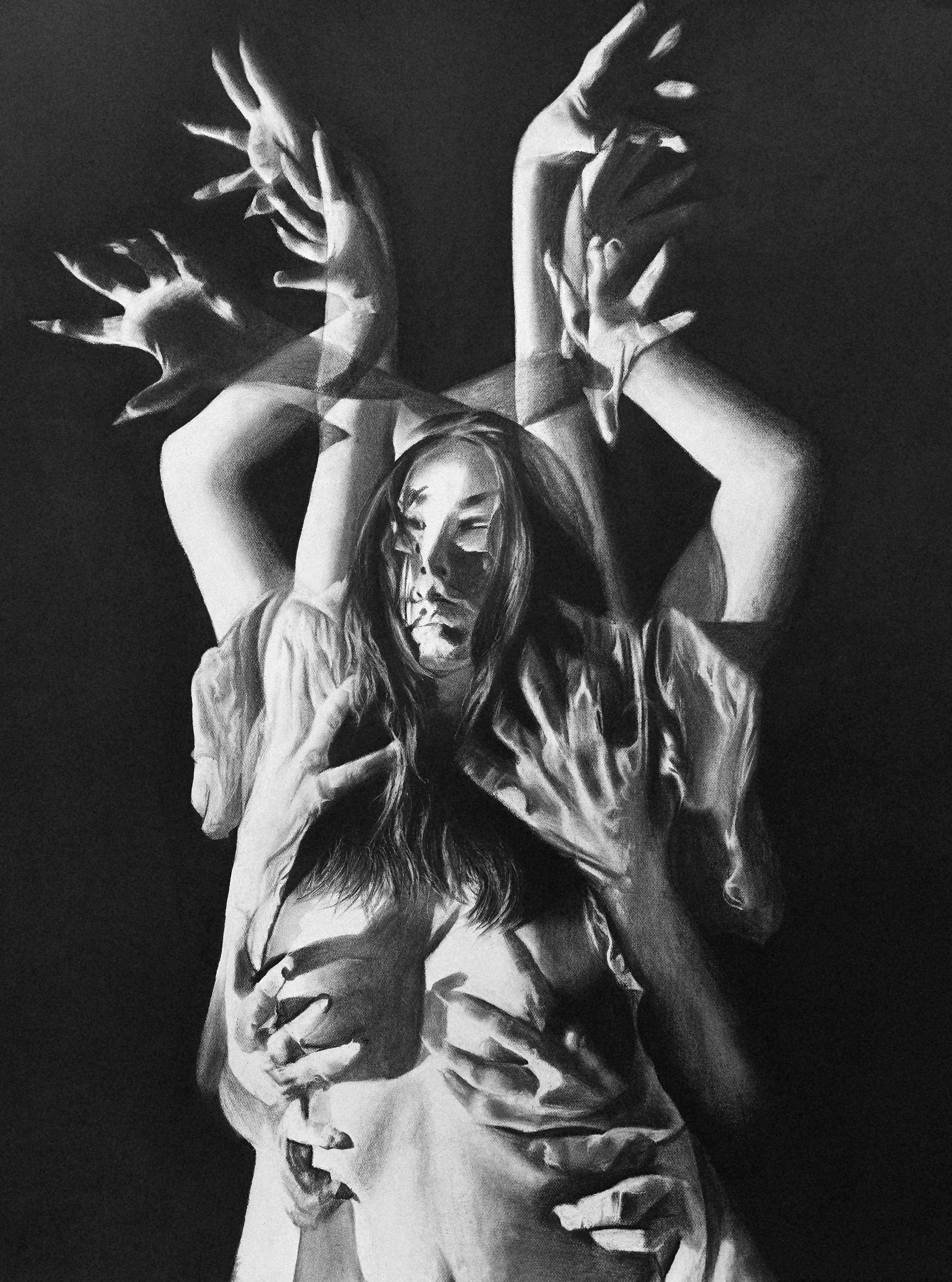 Inure, 42” x 52”, Charcoal on Strathmore Watercolor Paper