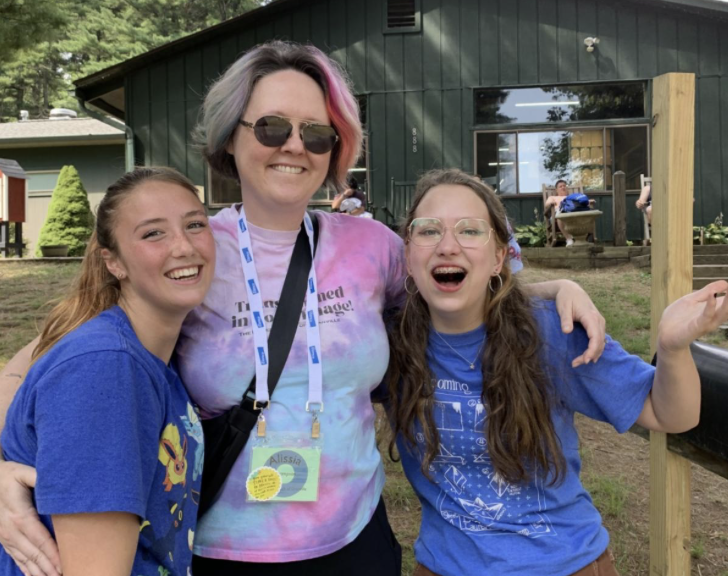 pastor Alissia with two teens