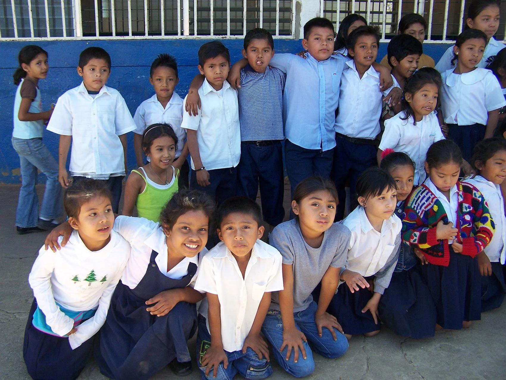 Nicaraguan School Children on our visit where we helped paint classrooms, etc
