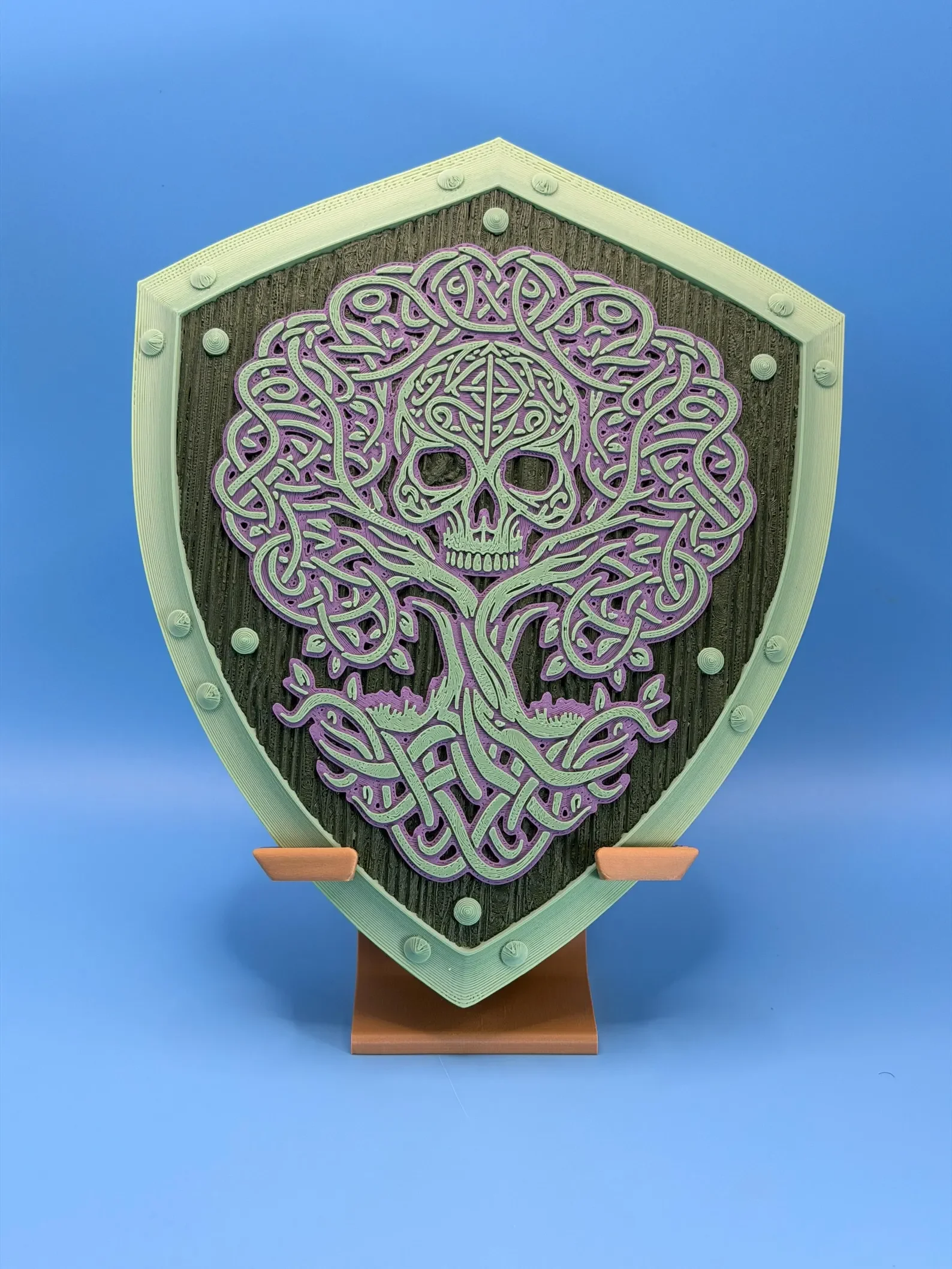 Tree of Death Dice Shield – Necromantic Dice Tray | Dark Fantasy Gaming Shield | Gothic TTRPG Dice Holder | Skull Tree Display