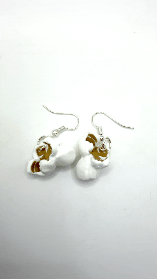3D Popcorn Earrings • From real 3D Scan