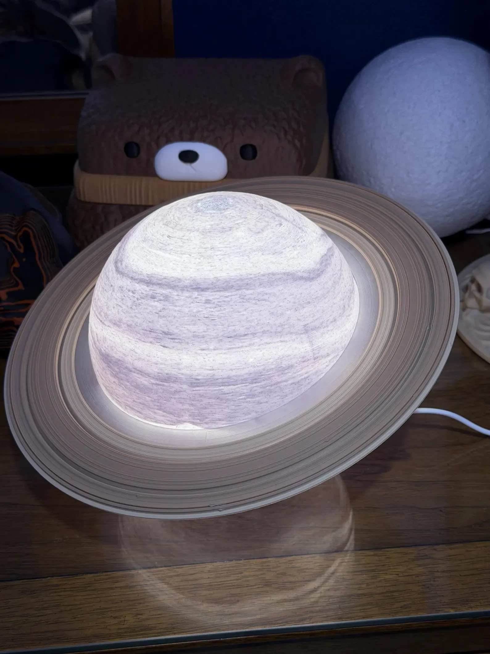 NASA Scan Saturn Table Lamp with Adjustable Rings