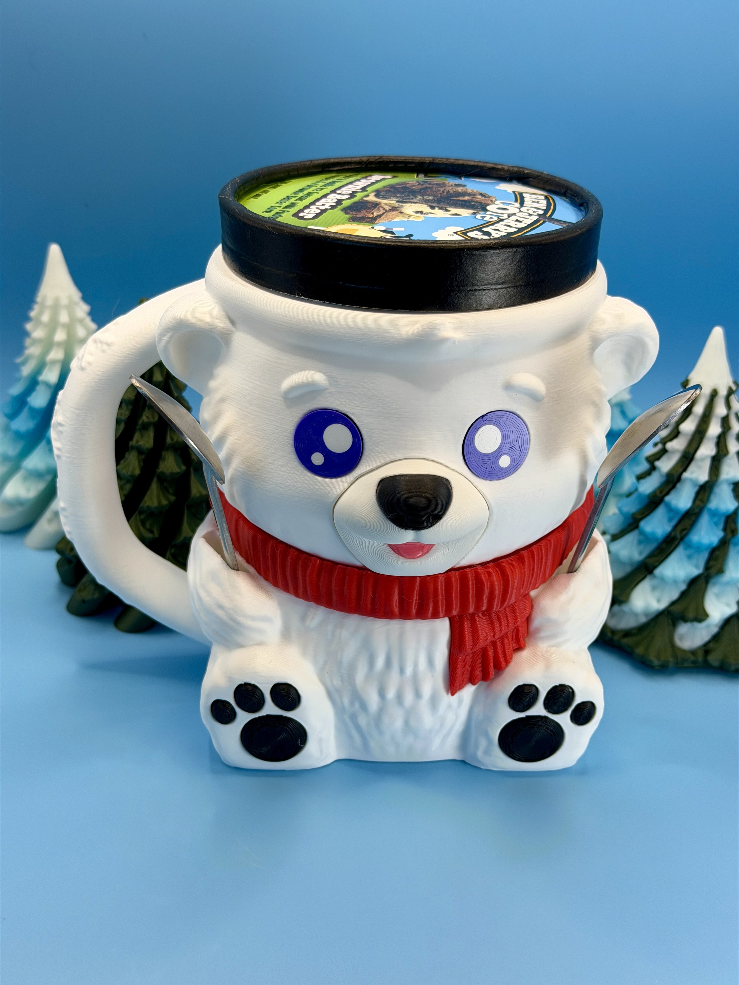 Polar Bear Ice Cream Pint Cozy