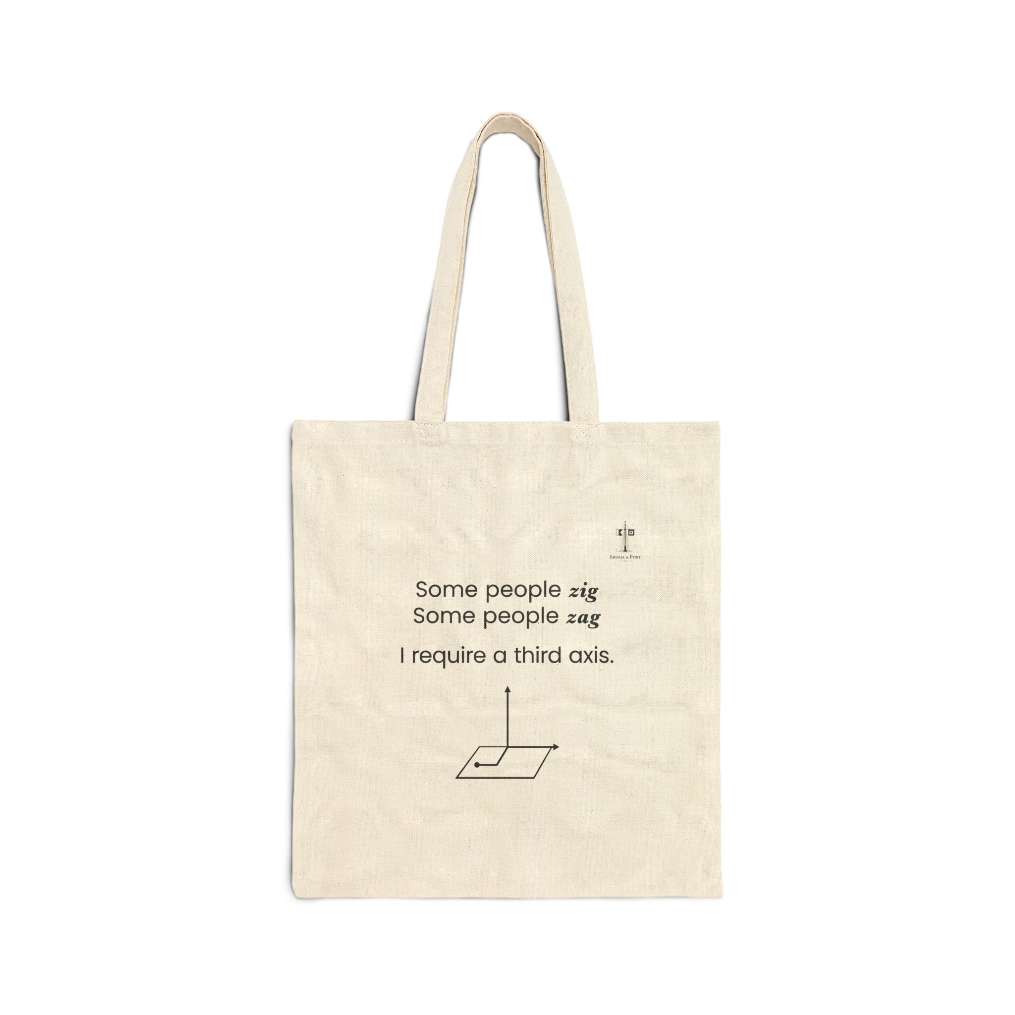 Zig-Zag Third Axis Tote Bag