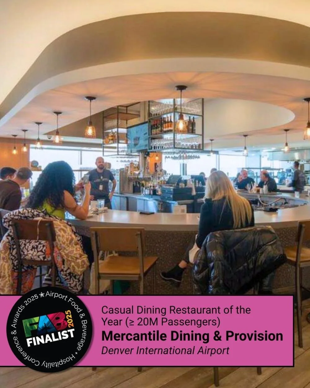 🎉 We&rsquo;re proud to share that Mercantile Dining &amp; Provision ( @mercantileatdia )at DEN Concourse A is a 2025 Airport Food &amp; Beverage Award Finalist!

Created by James Beard Award-winning chef Alex Seidel @bigaseidel , Mercantile brings a