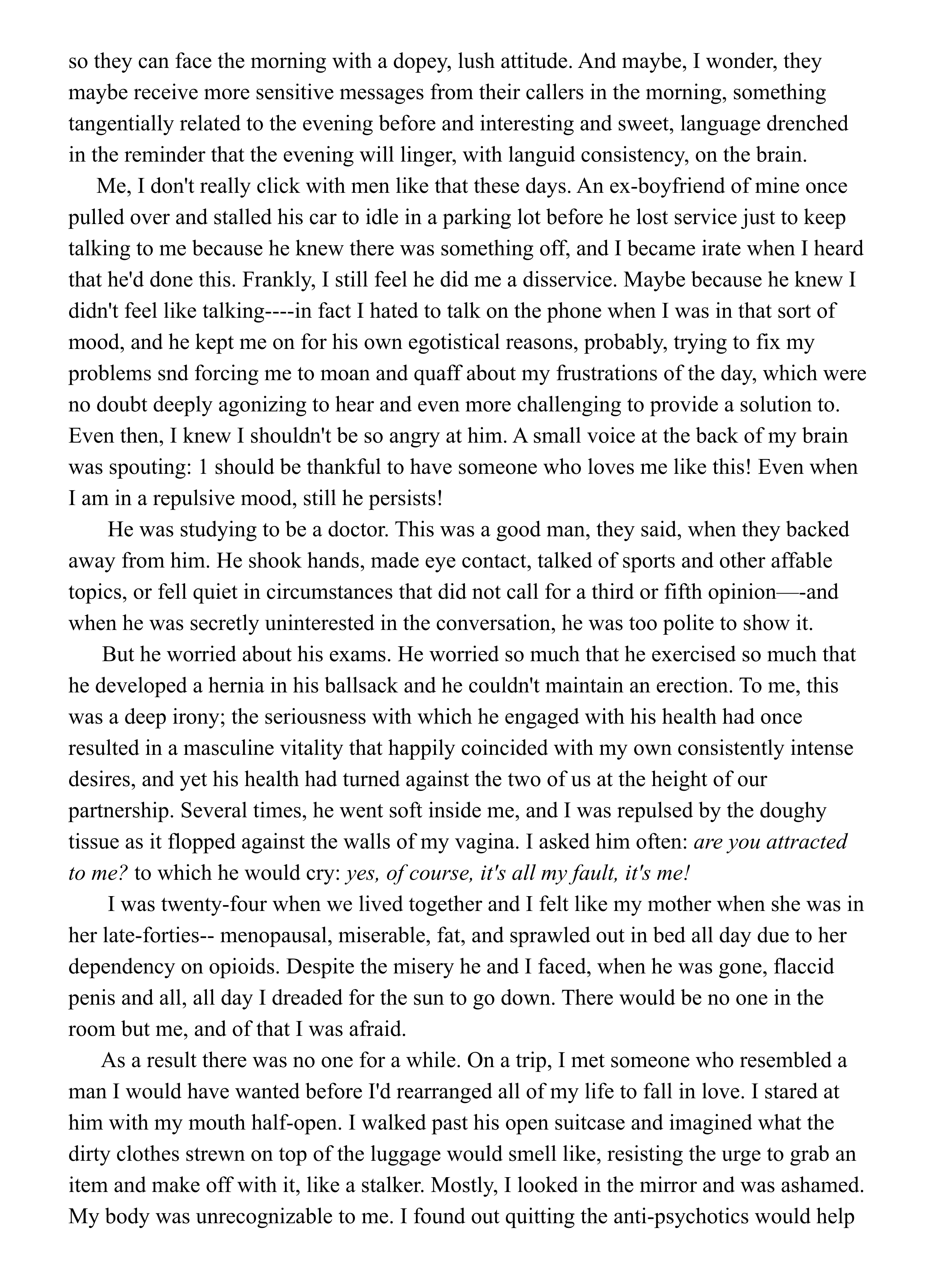 A page of text from a book, discussing various personal reflections and experiences.