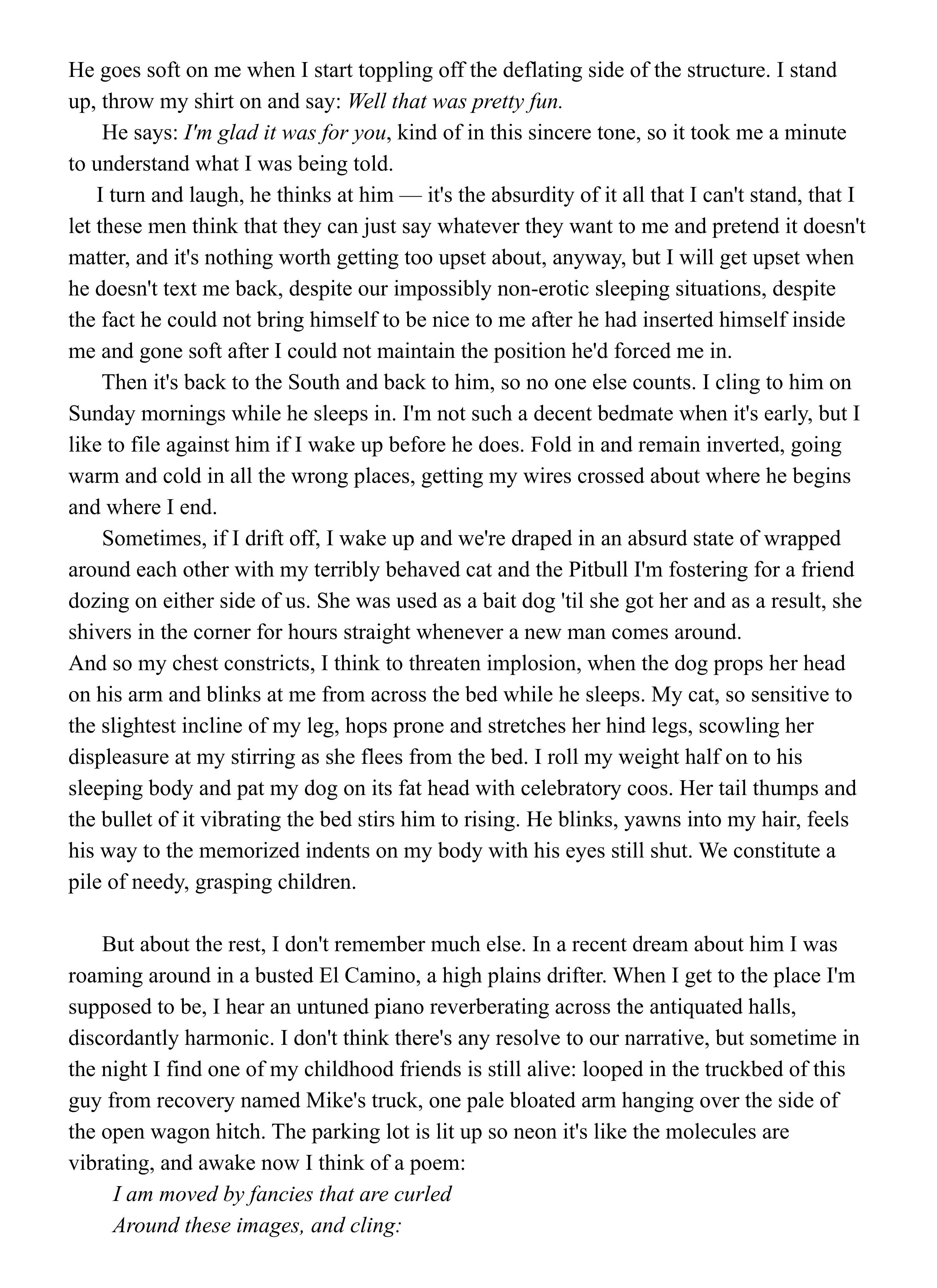 A page of text from a book or document with poetic and narrative content.