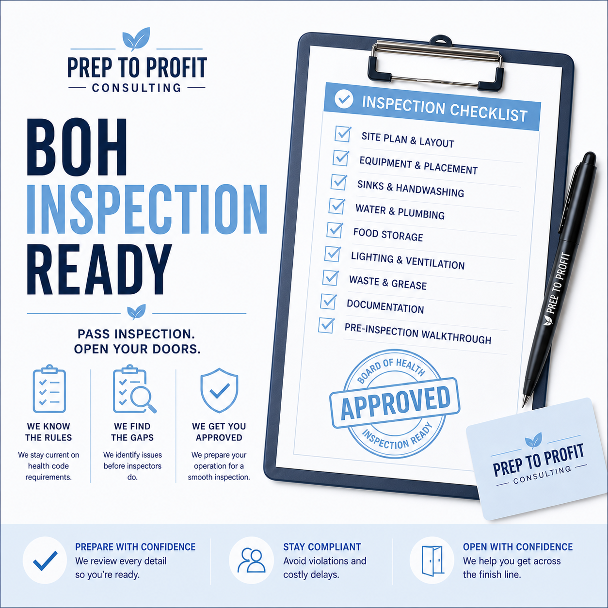 Board of Health 'Inspection Ready' Package