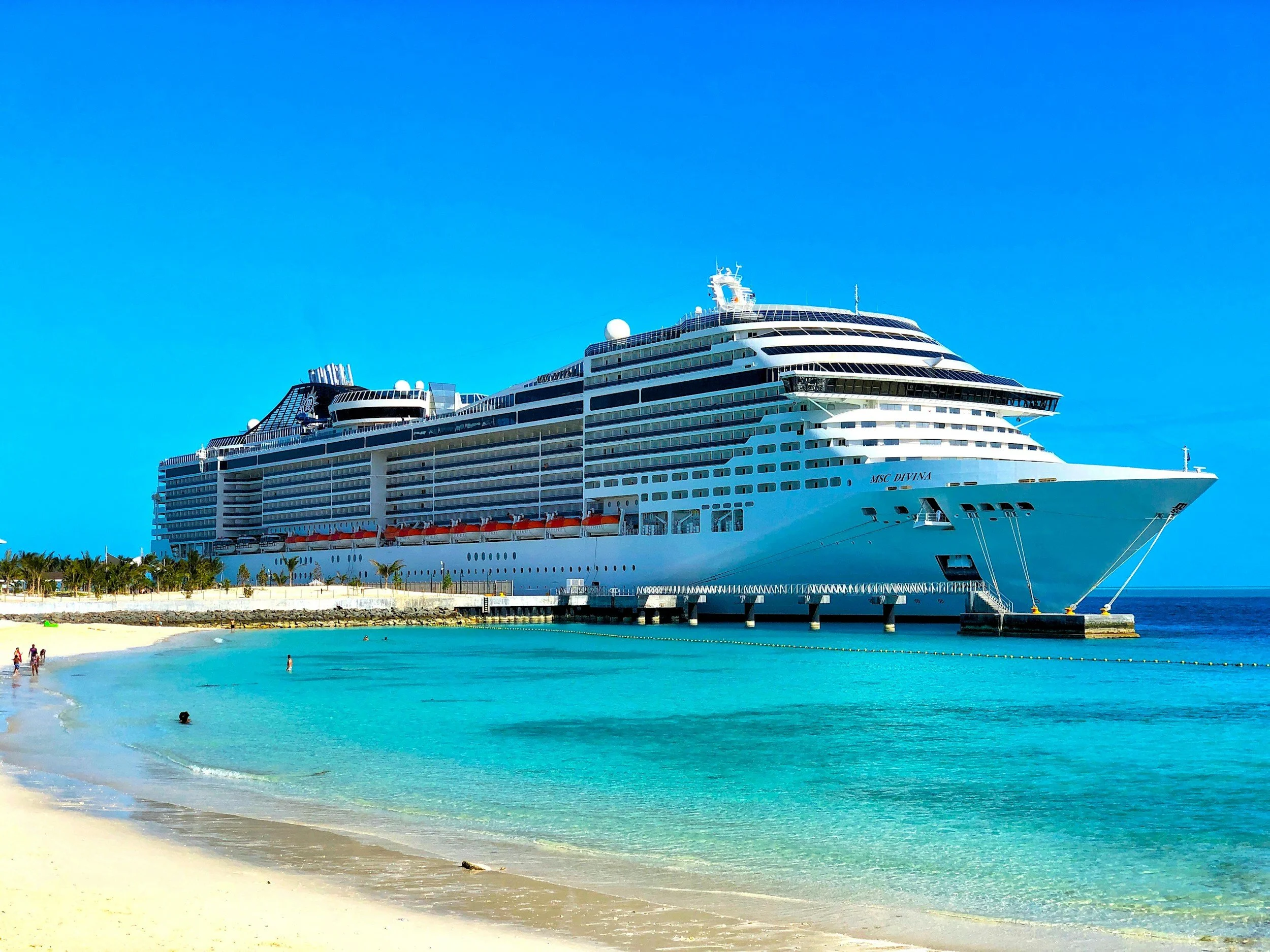 Cruise ship in port Castries, St. Lucia
