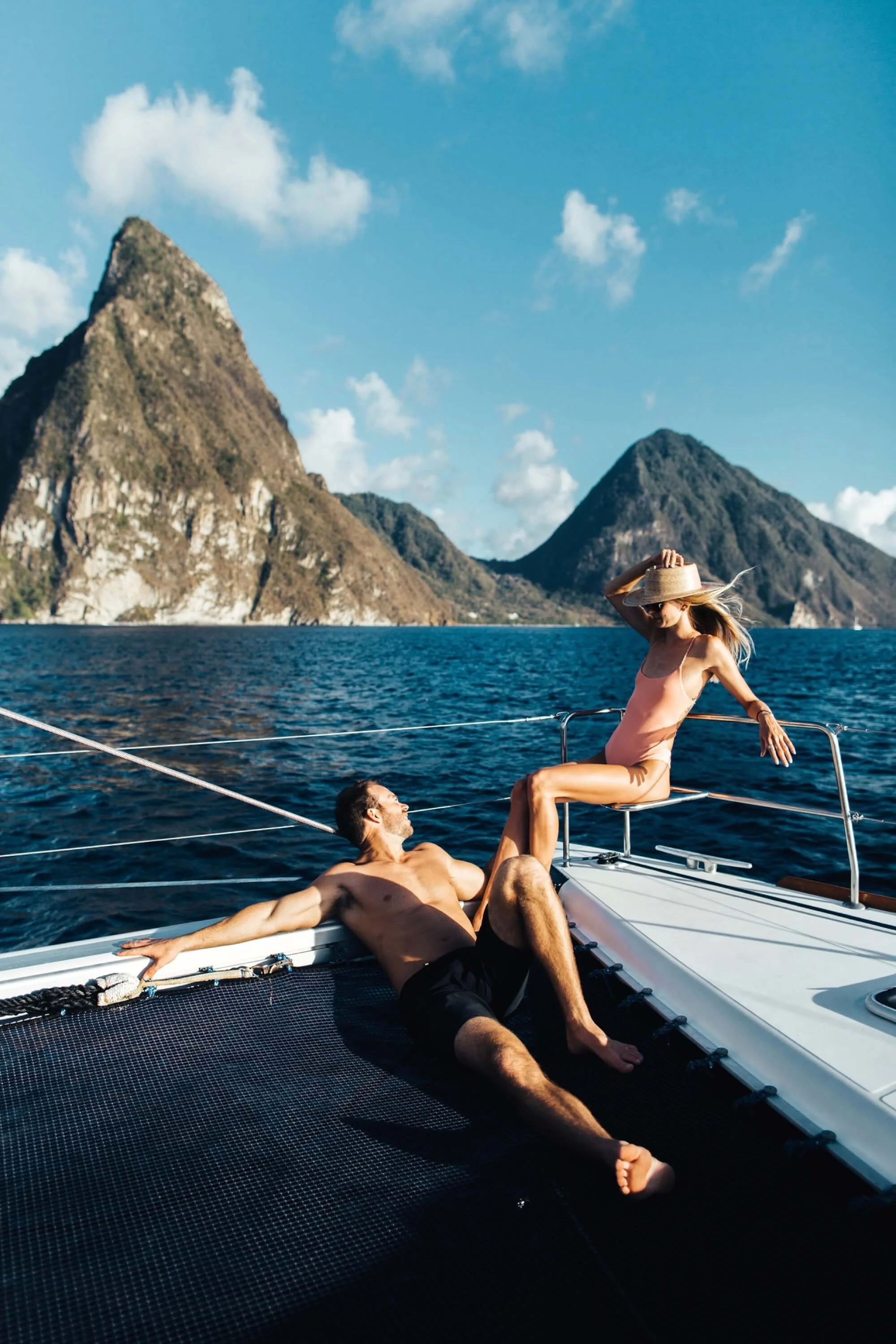 Catamaran sail in St. Lucia