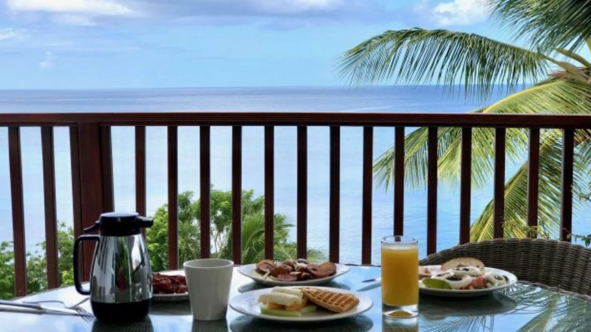 Ocean view from a resort in Rodney Bay, St. Lucia