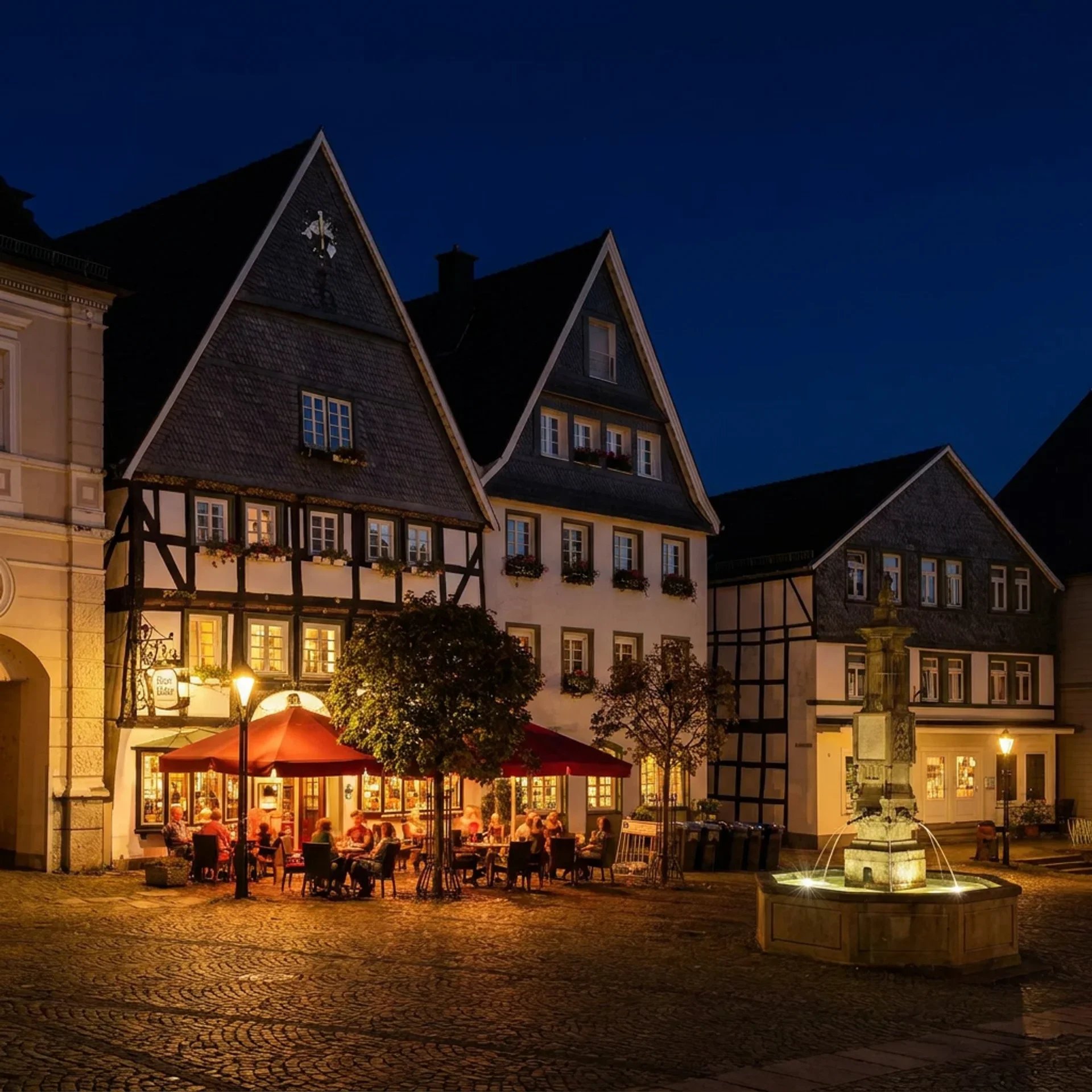 Arnsberg Alter Markt bei Nacht