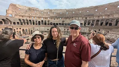 Doug Moglin and family in Italy