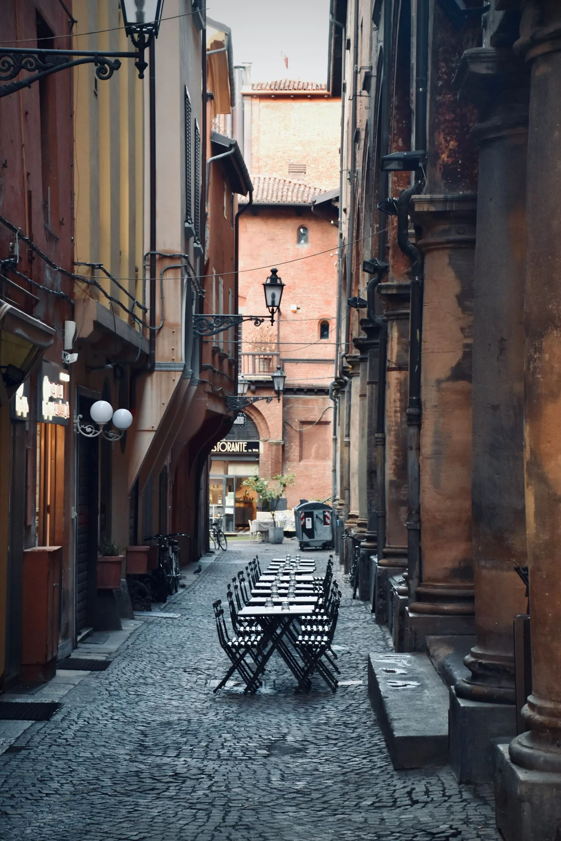 An empty  bar in Bologna