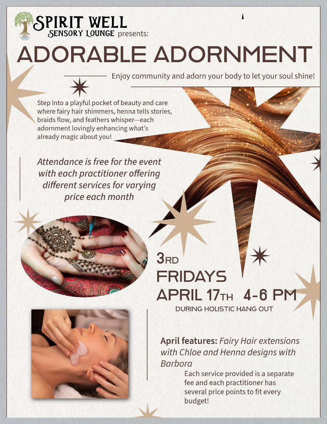 Primp for the Party, bring your beautiful selves to the Spirit Well Anniversary Party Saturday 6-9pm