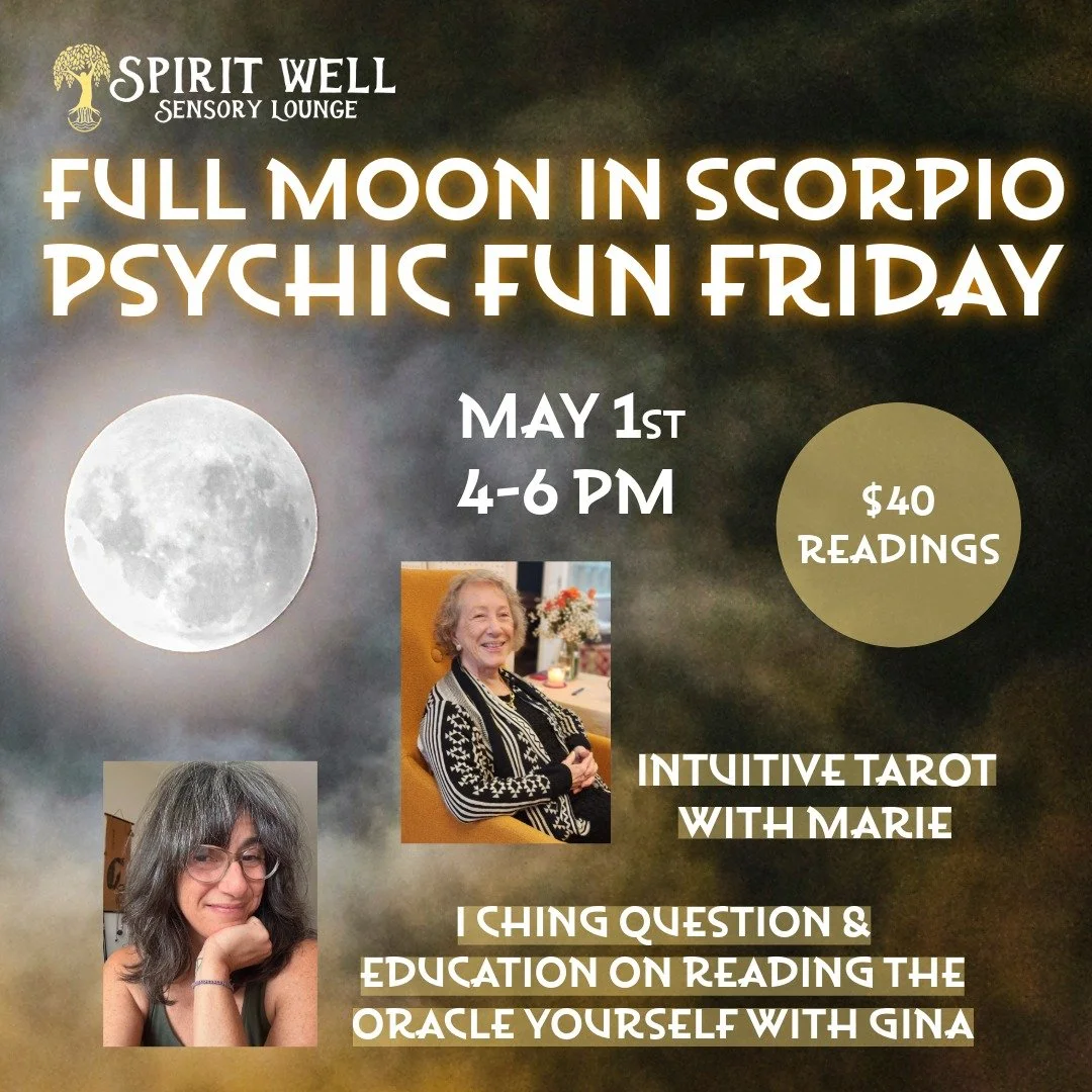 Tomorrow night at Spirit Well, lets harness the power of this full moon in Scorpio to get some deep insight to what we need to release and prepare the soil of our selves for all of the seasonal growth about to take off. 

Learning how to read the I C