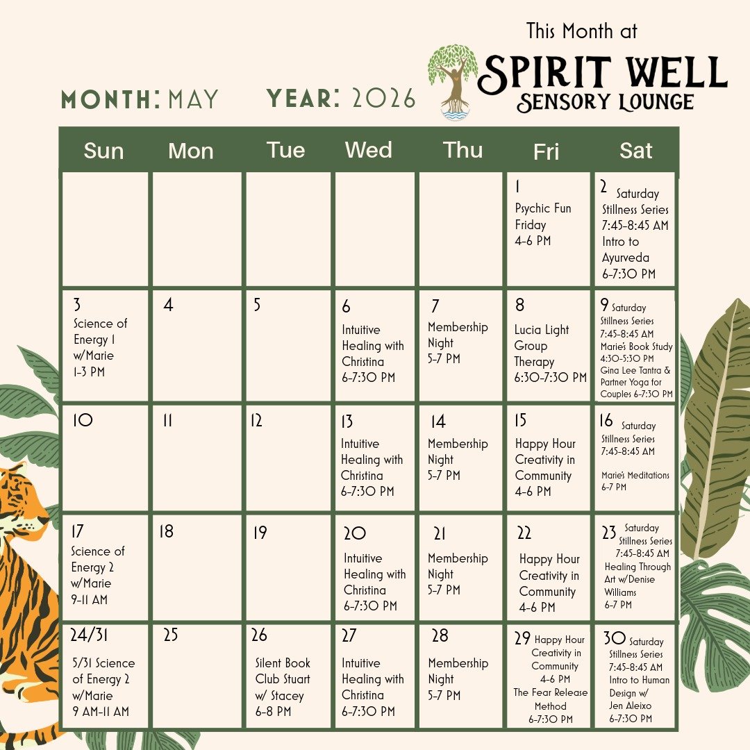 This month at Spirit Well! This May proves to be a powerhouse of opportunity to connect in community, learn something new, channel your creativity, connect to your intuition, heal through creative expression, learn about ancient healing modalities, g