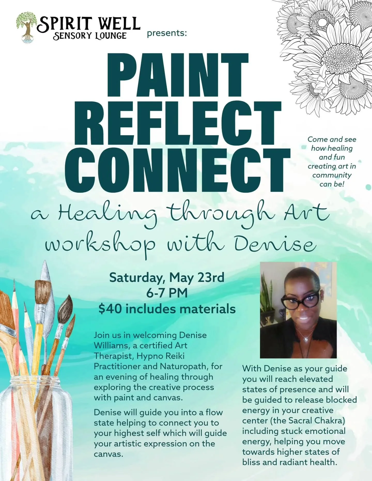 Paint &bull; Reflect &bull; Connect 🎨

There&rsquo;s something magical about creating in community&hellip; especially when it allows you to slow down, breathe deeper, and reconnect with yourself. 💫

Join us for an evening of healing through art, gu