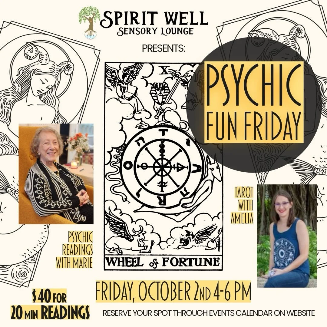 Tonight and every first Friday of the month join us for psychic fun Friday. If you&rsquo;ve been feeling like you need some guidance or support and want to gain clarity and understanding to some of the forces that are playing out in your life right n
