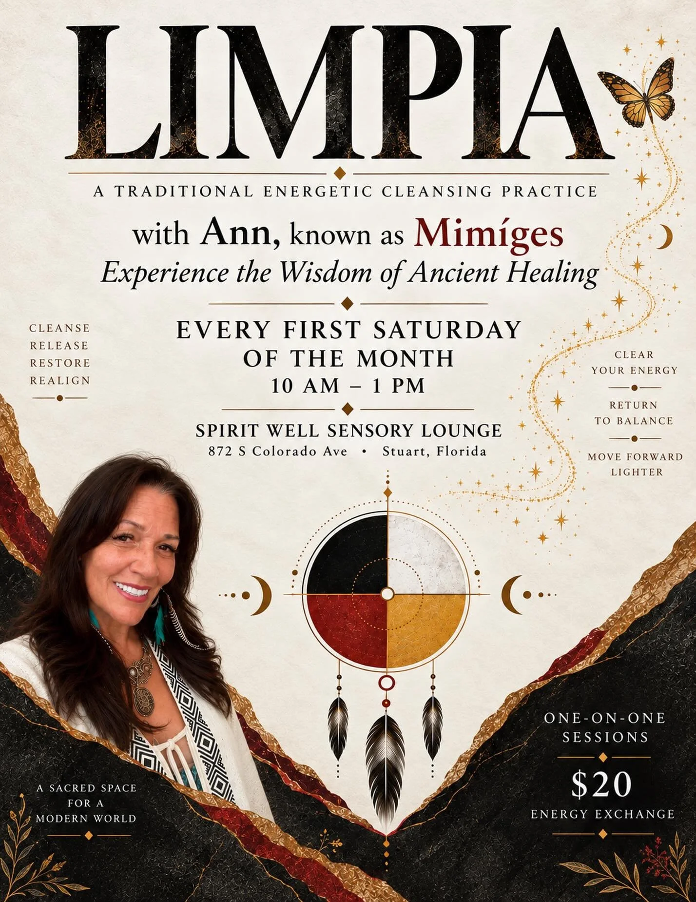 This Saturday at Spirit Well and the first Saturday of every month! The traditional cleansing practice of Limpia is a beautiful ritual for cleansing that which is heavy in you. Residue from heavy emotions like fear, worry, doubt, disappointment and f