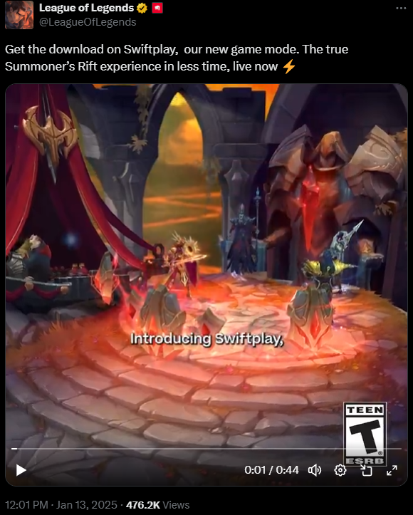 Scripted Trailer for New Game Mode in League of Legends