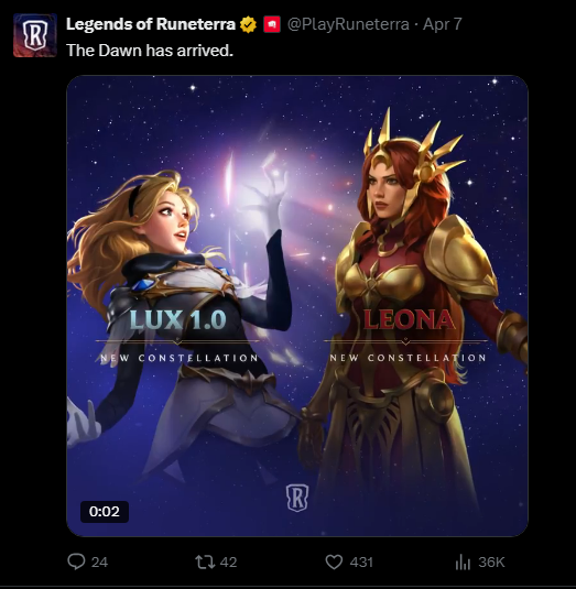Content Reveal for Legends of Runeterra