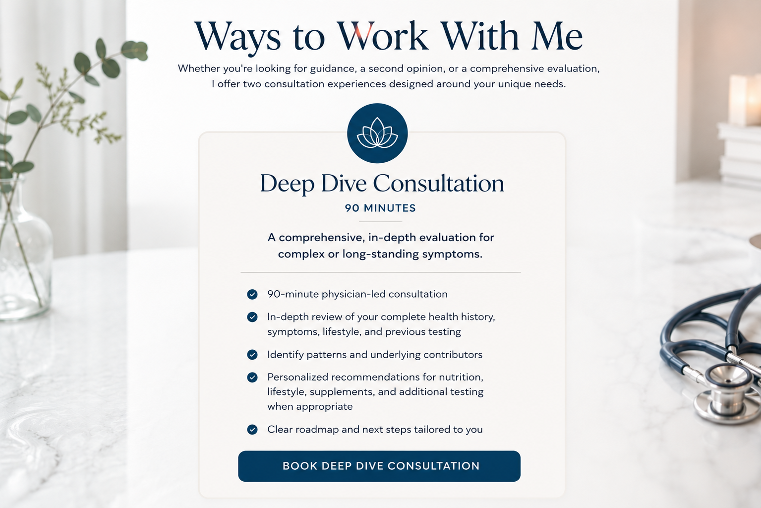 Deep Dive Consultation