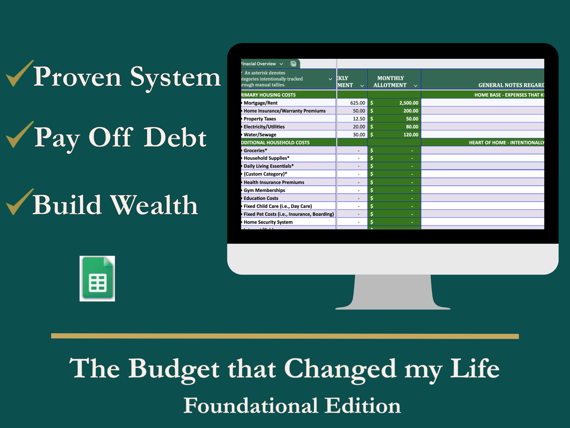 Foundational Edition--Google Sheets