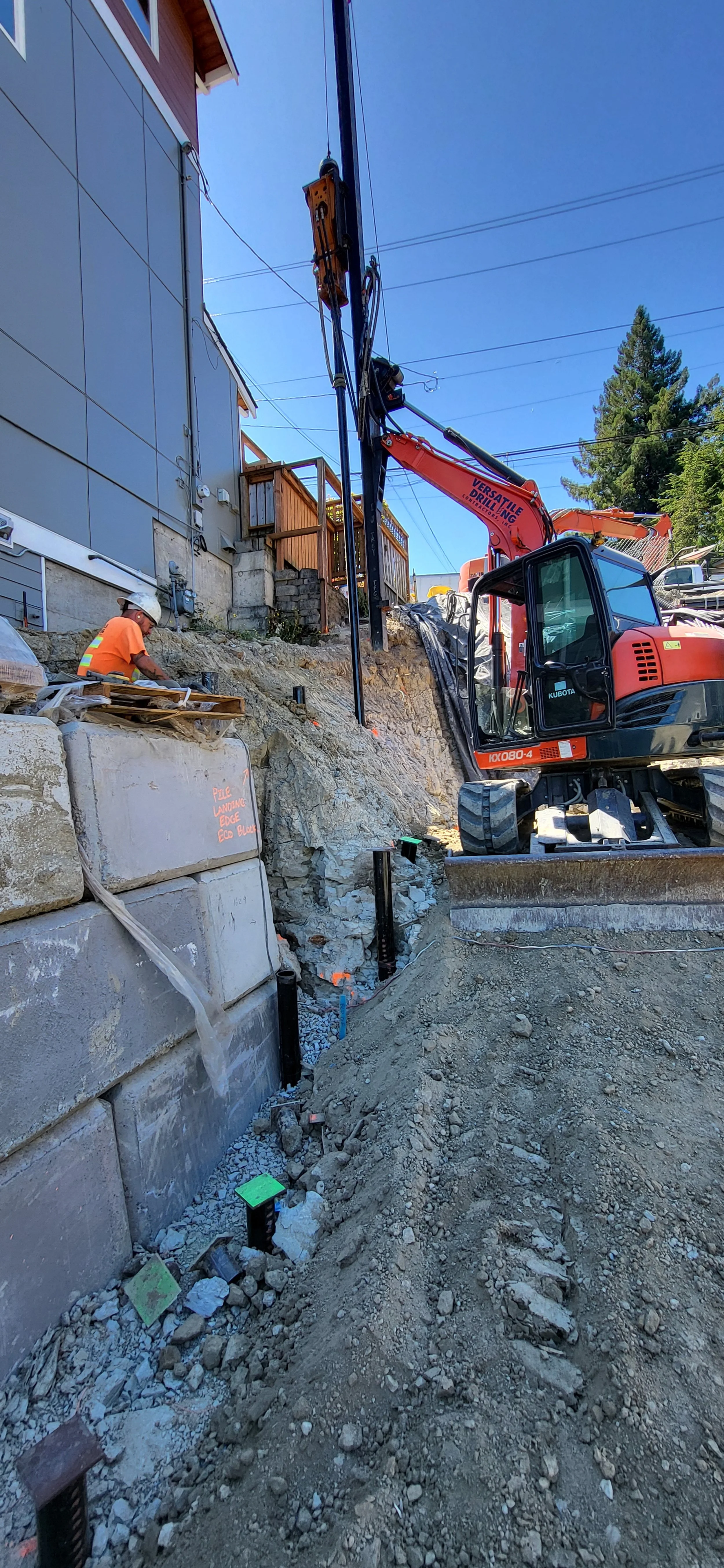 Ø4" Driven Pin Piles | Private Homeowner | Seattle, WA