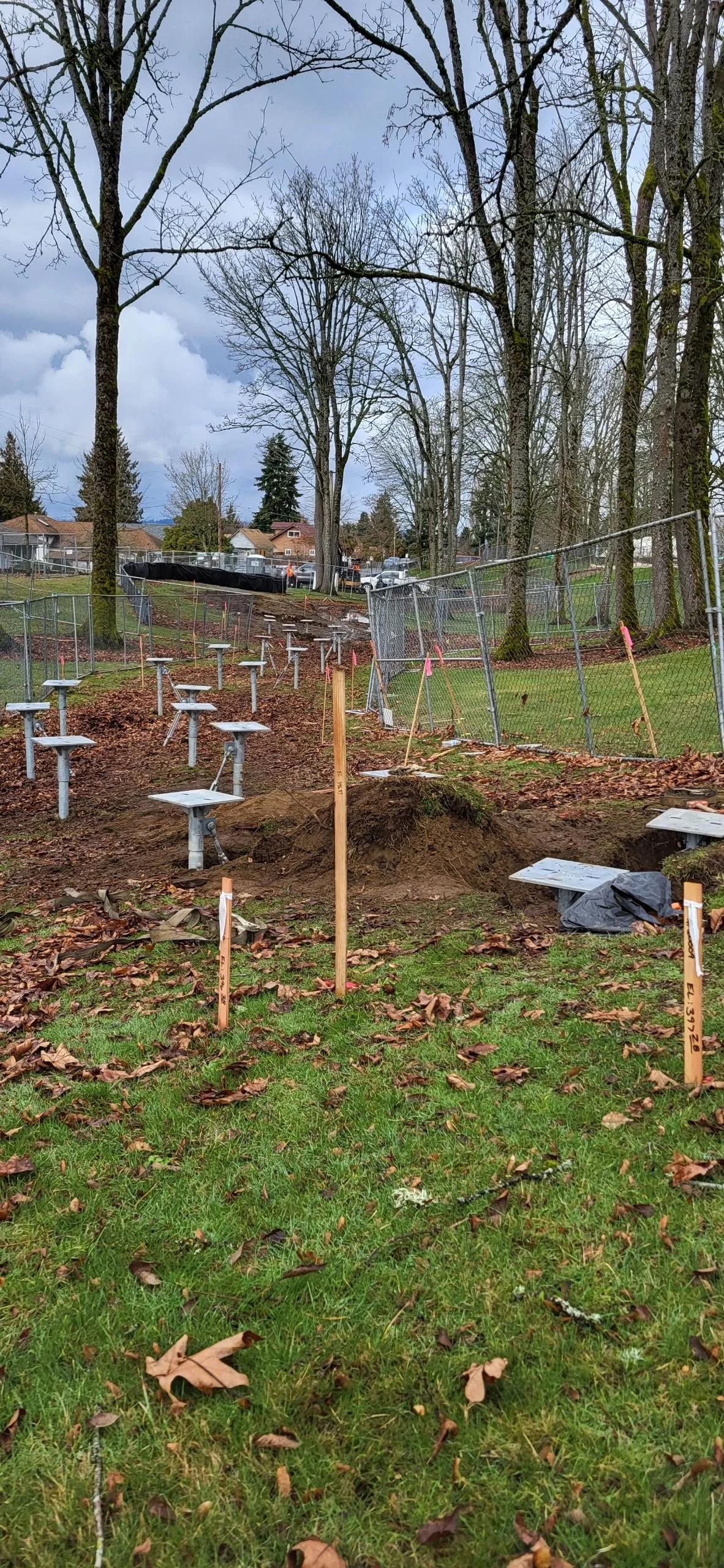 1.5" Helical Piers | Philip Arnold Park | Zemek Construction | Renton, WA