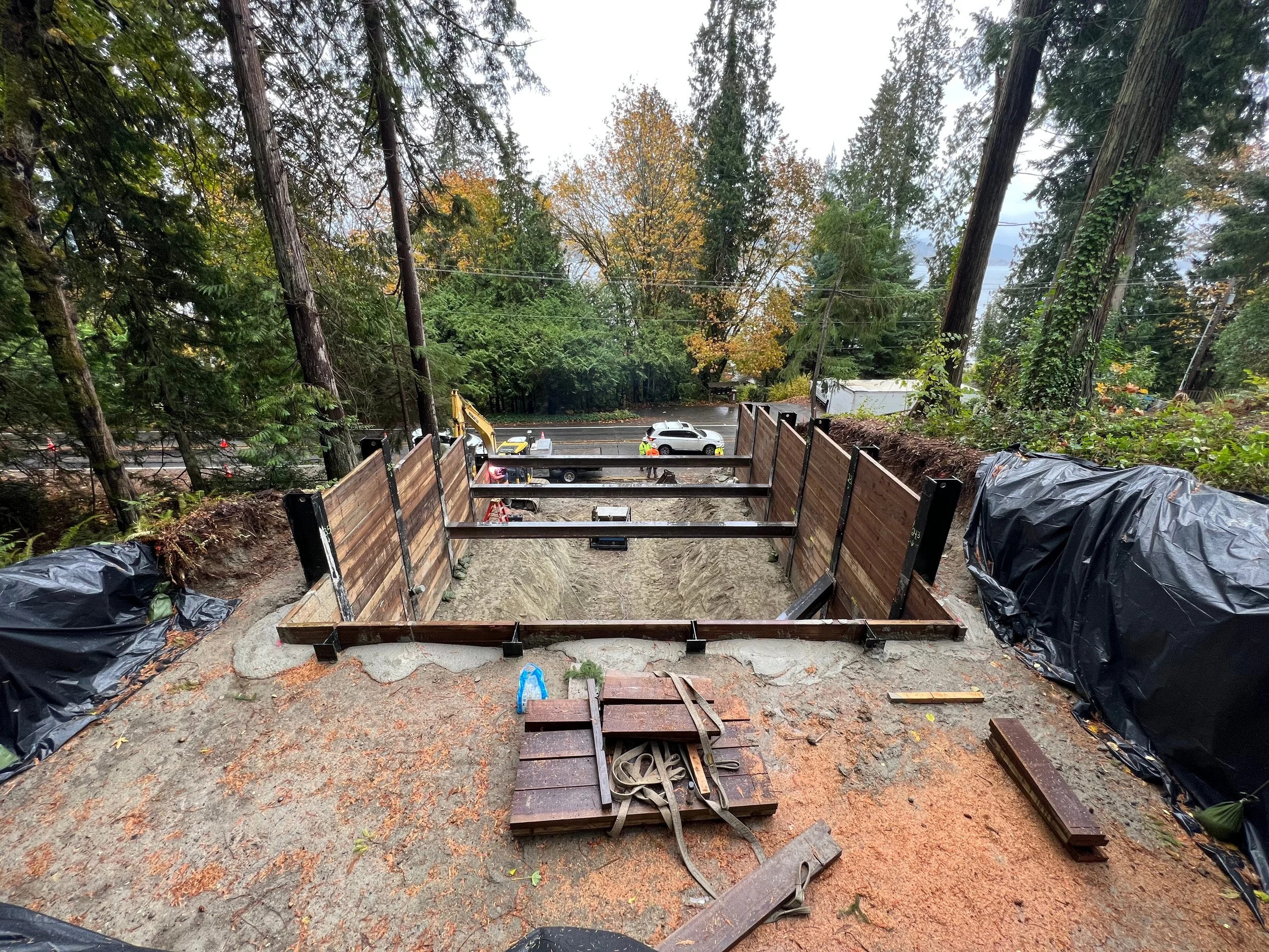 Soldier Piles | Kahn Residence | Design Guild Homes  | Bellevue, WA