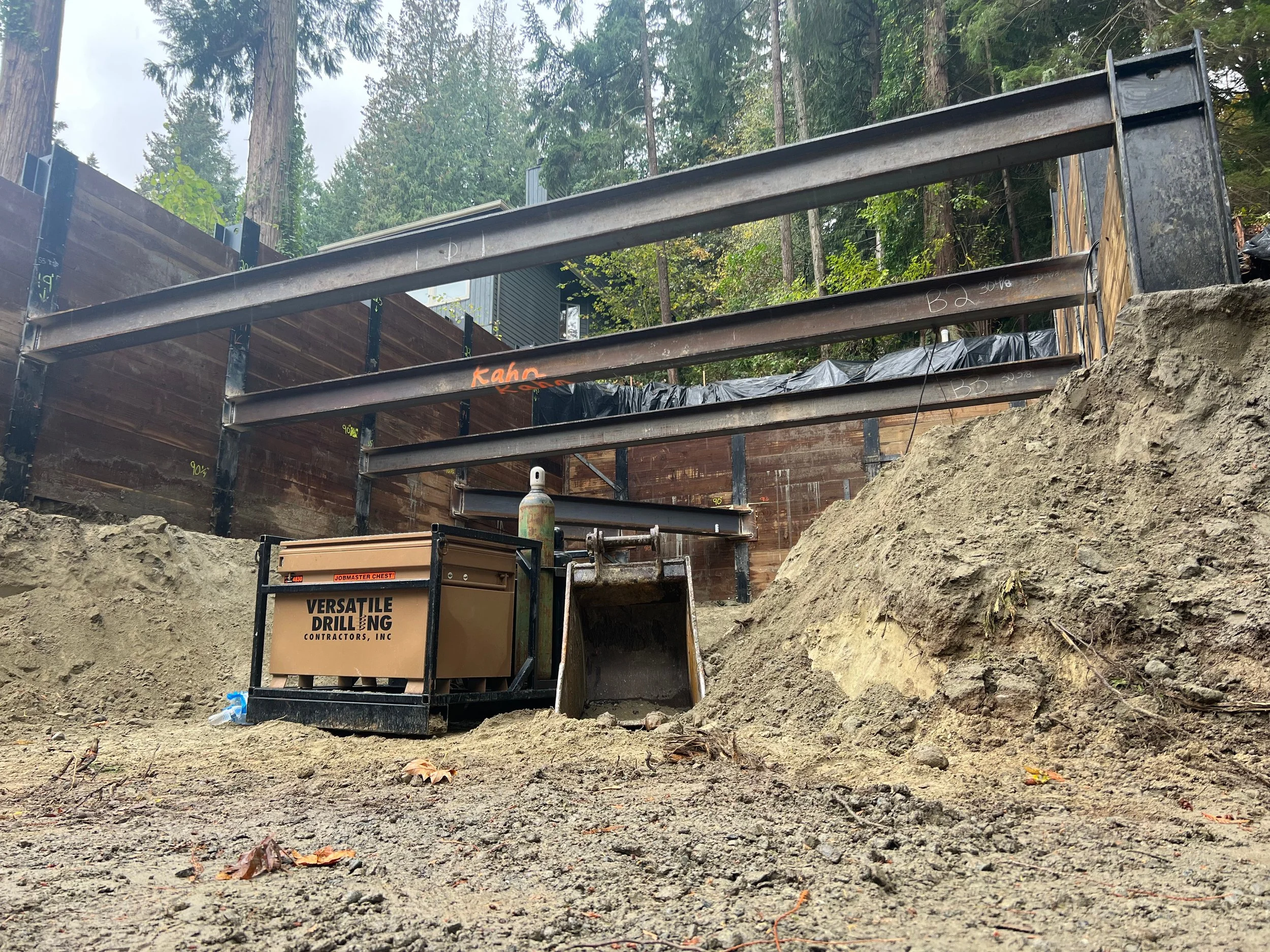 Soldier Piles | Kahn Residence | Design Guild Homes  | Bellevue, WA