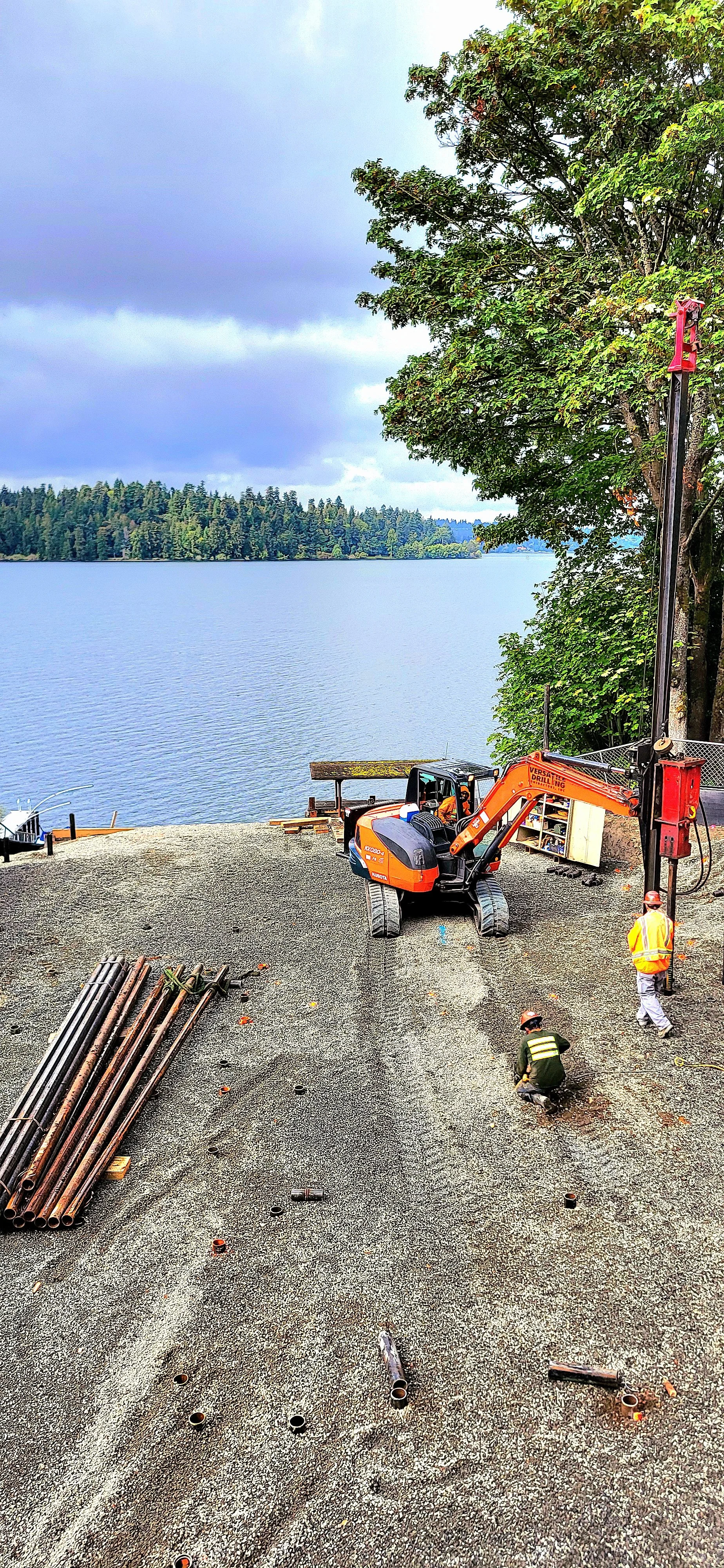 Ø6" Driven Pin Piles | Saad Custom Homes | Murray Residence | Mercer Island, WA