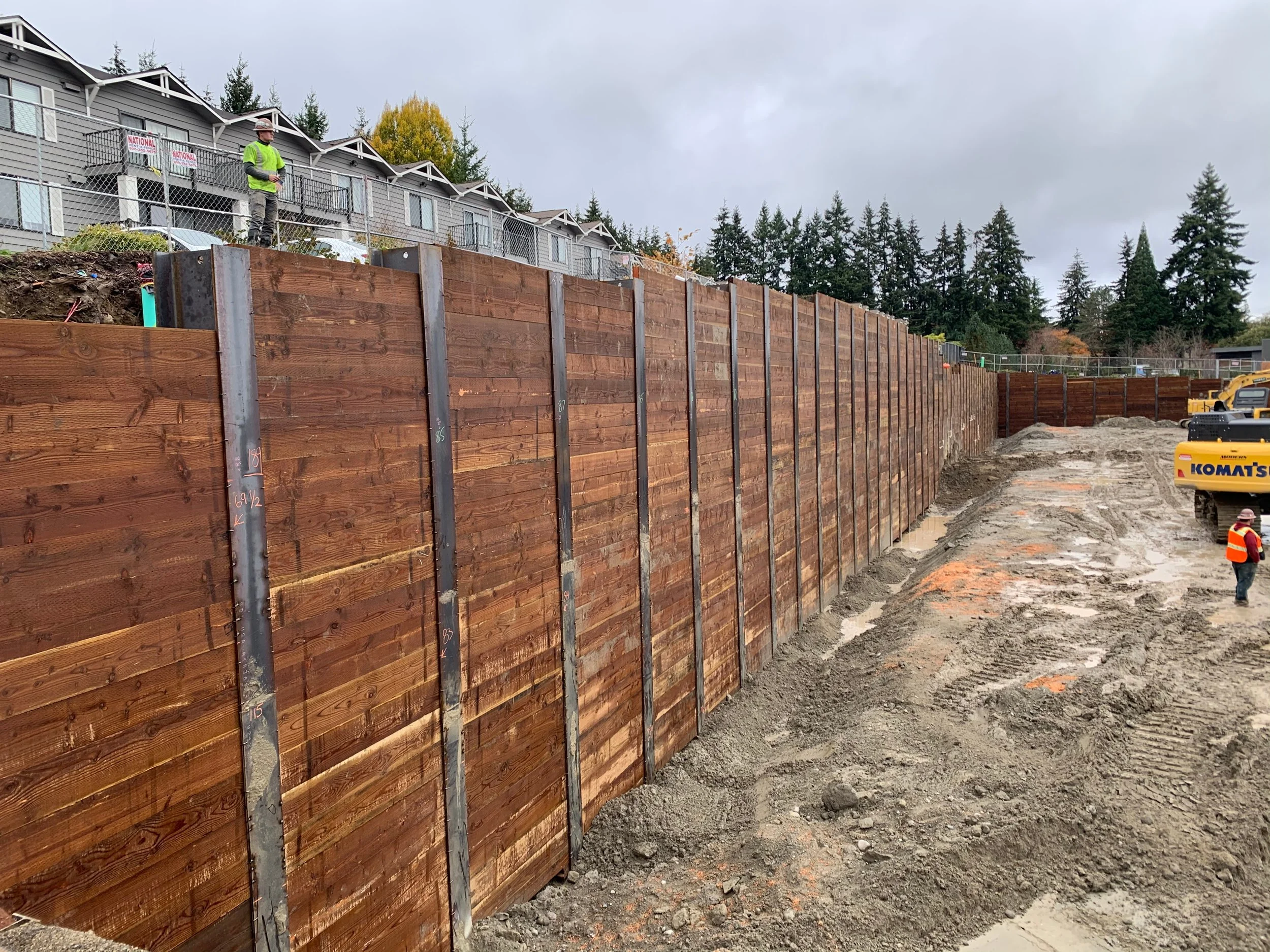 Soldier Piles | Hwy 99 Apartments | GRE Construction | Edmonds, WA