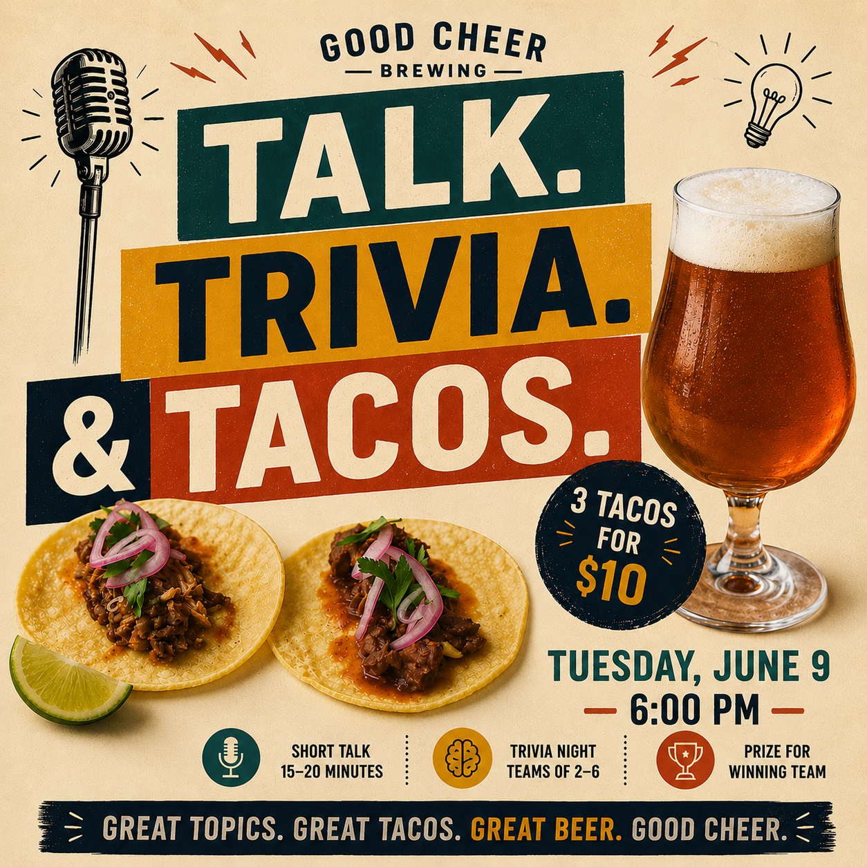 Talk, Trivia &amp; Tacos