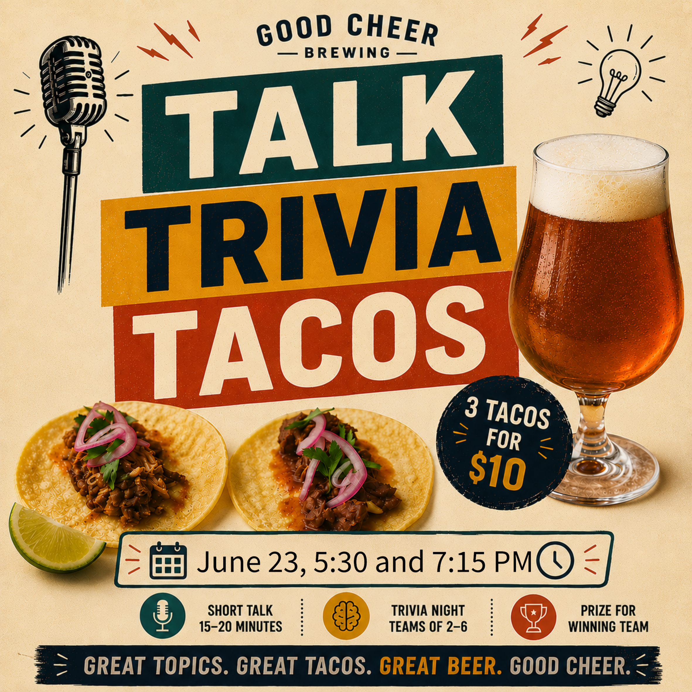 Talk, Trivia &amp; Tacos