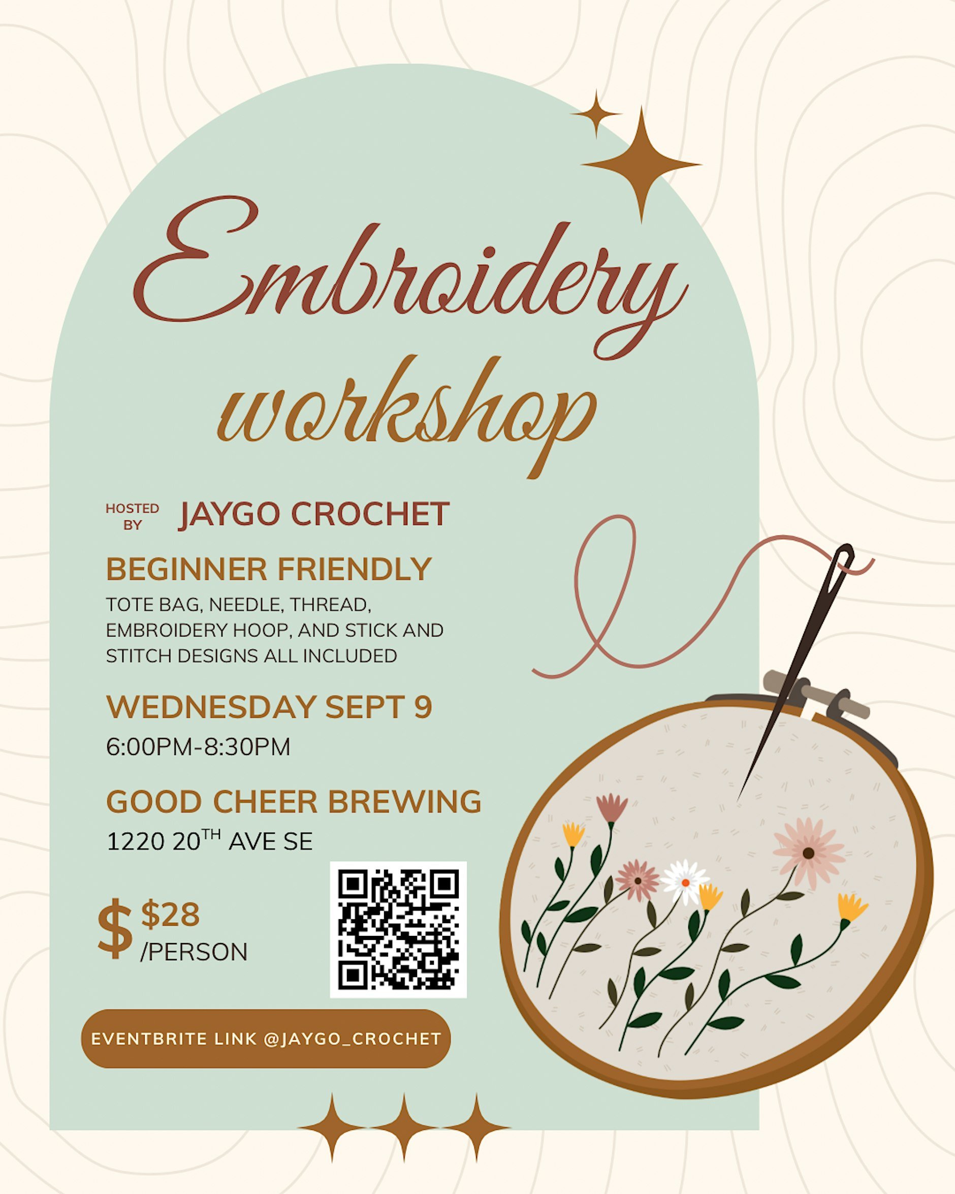 Craft Night: Embroidery Workshop