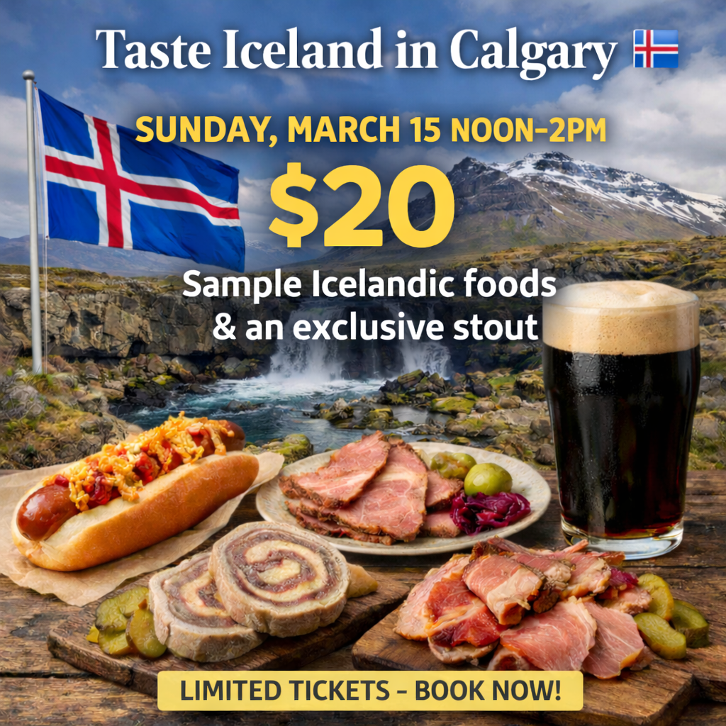 Icelandic Food and Beer Tasting Event (March 15, noon-2pm)