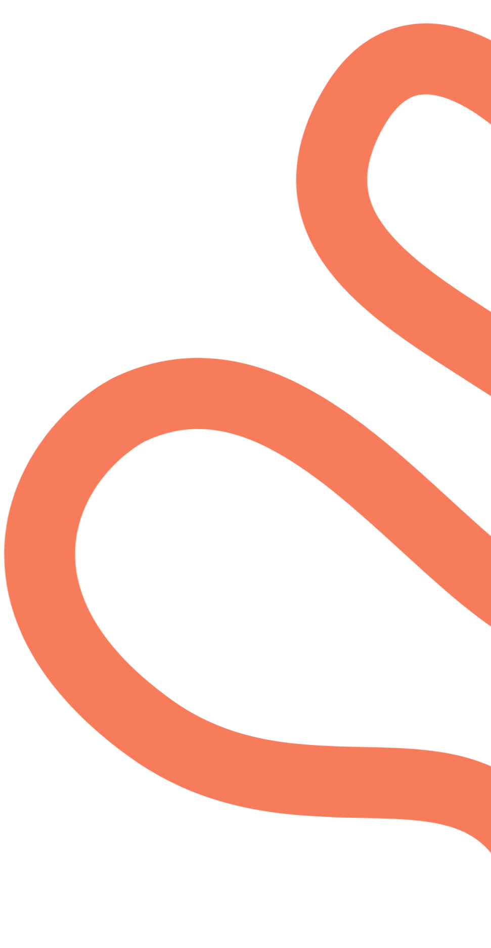 Close-up of black background with orange abstract curving lines.