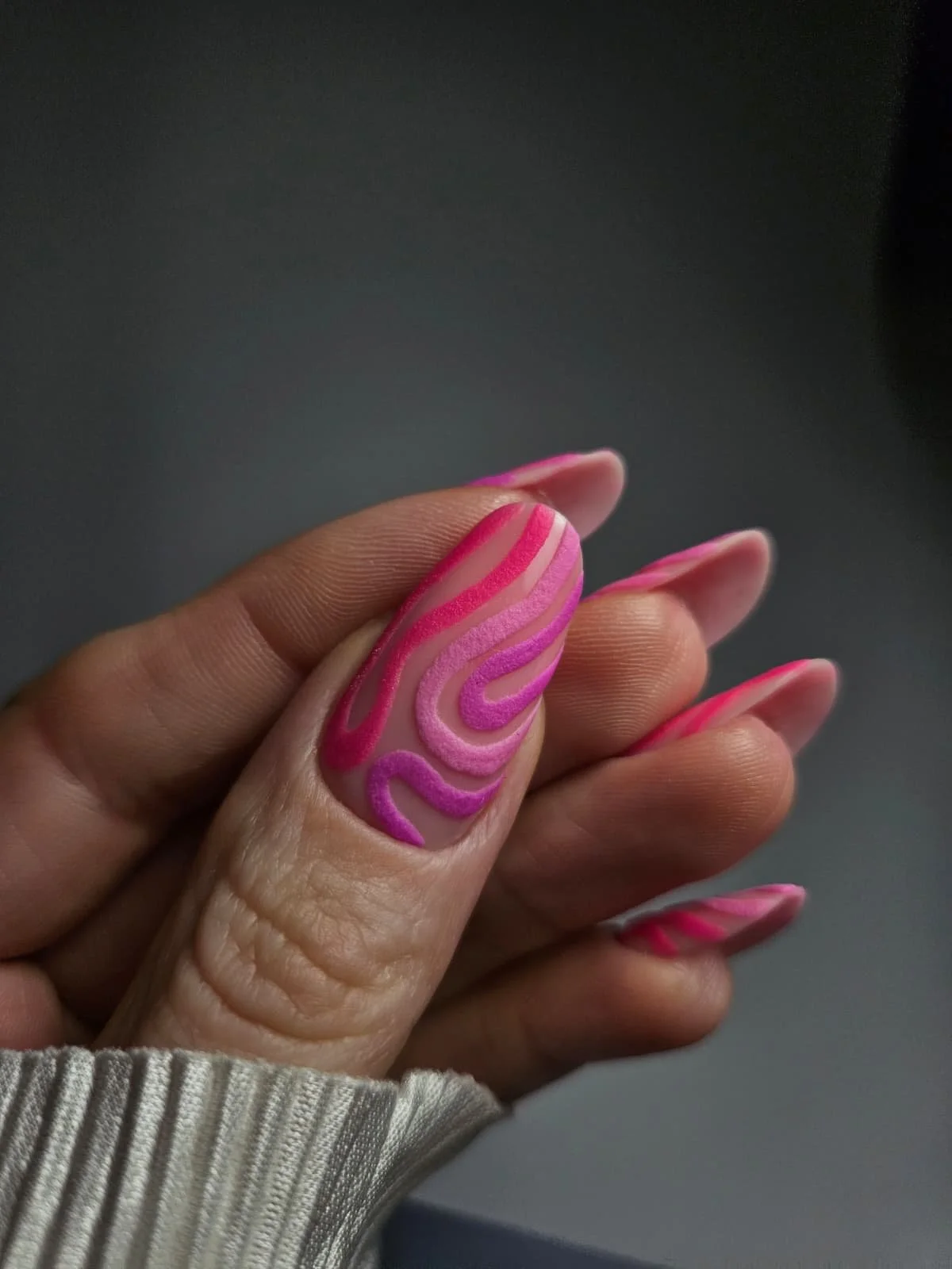 Pink nails differently