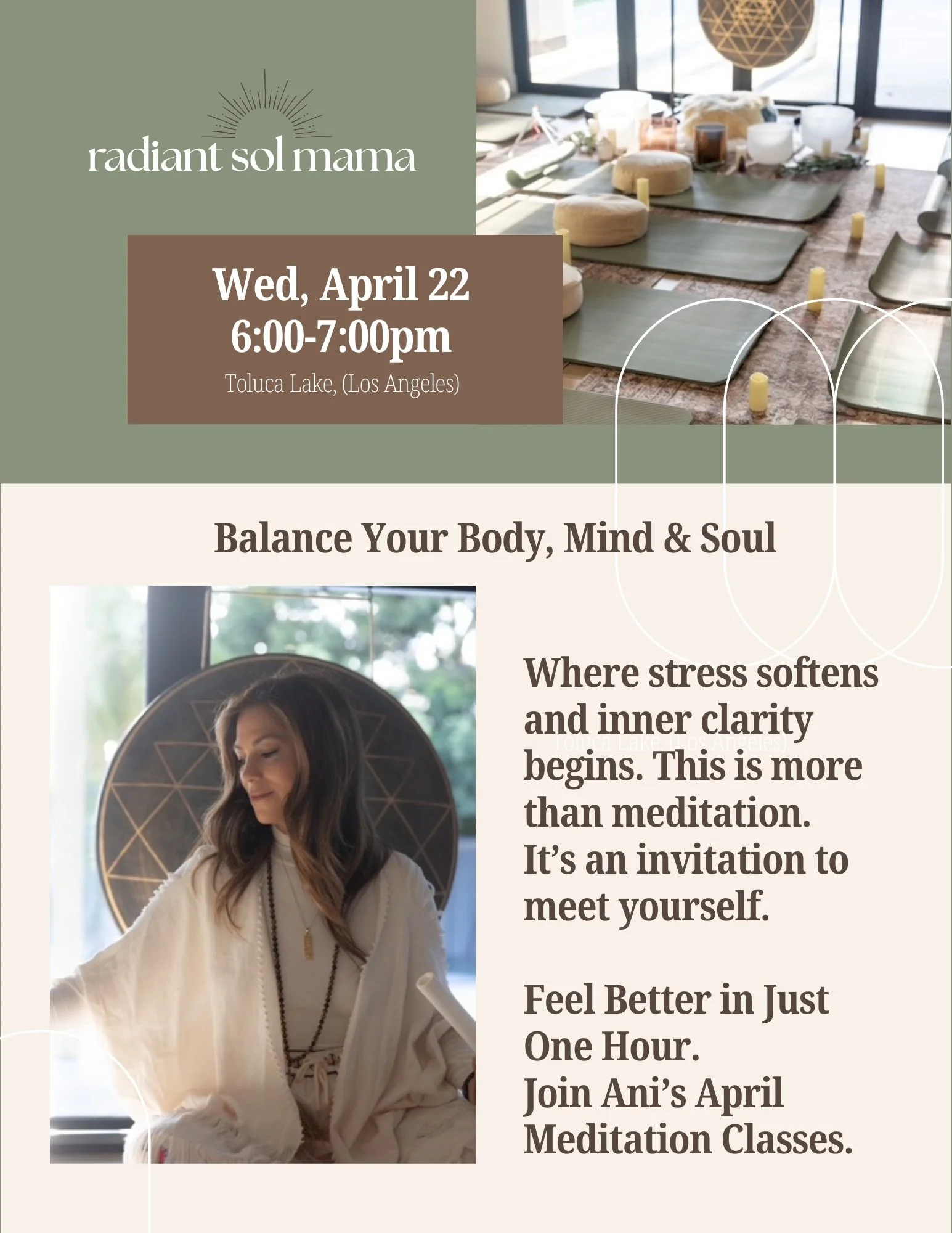 Meditation Class- Wednesday, April 22nd