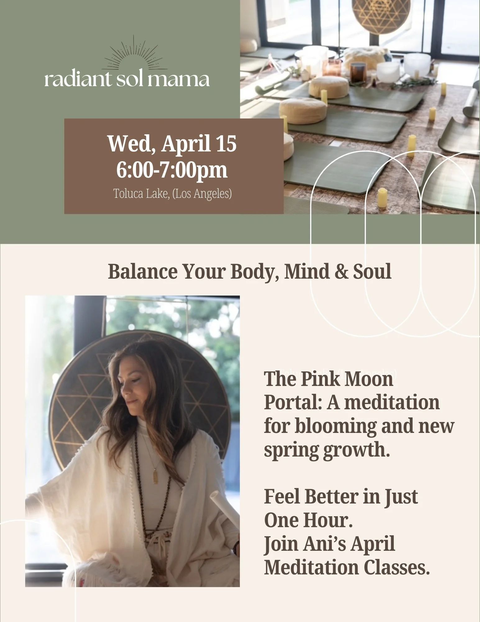 Meditation Class- Wednesday, April 15th