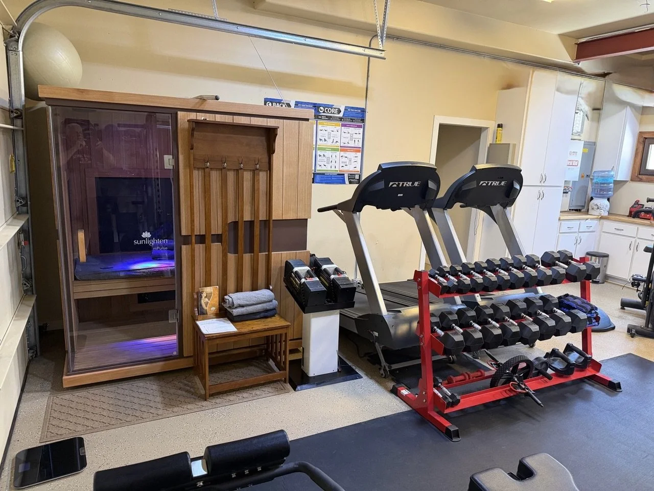 fully equipped GYM with infrared Sauna
