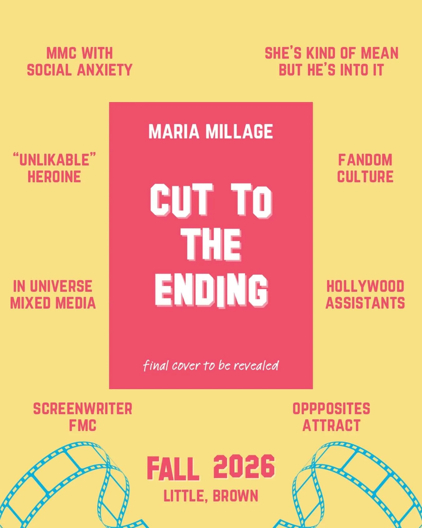 I&rsquo;m sitting on something so pretty that I cannot WAIT to show off (is this color scheme a hint?? Who&rsquo;s to say! 👀) but I figured it was about time I threw up a little trope graphic of what you&rsquo;ll find inside CUT TO THE ENDING, my de