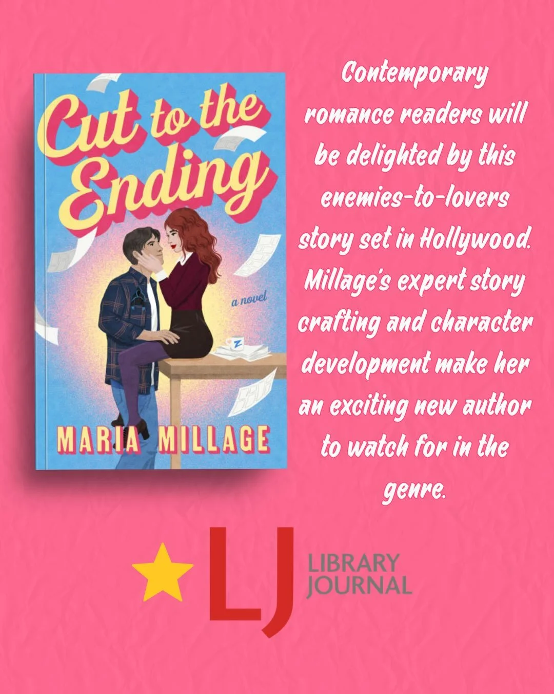 🌟A STAR FOR MAX AND DELANEY🌟

One of the items on my list of pie in the sky author goals was to receive a starred trade review, and I am so thrilled to share CUT TO THE ENDING has received one from @library_journal! Honored, overwhelmed, very grate